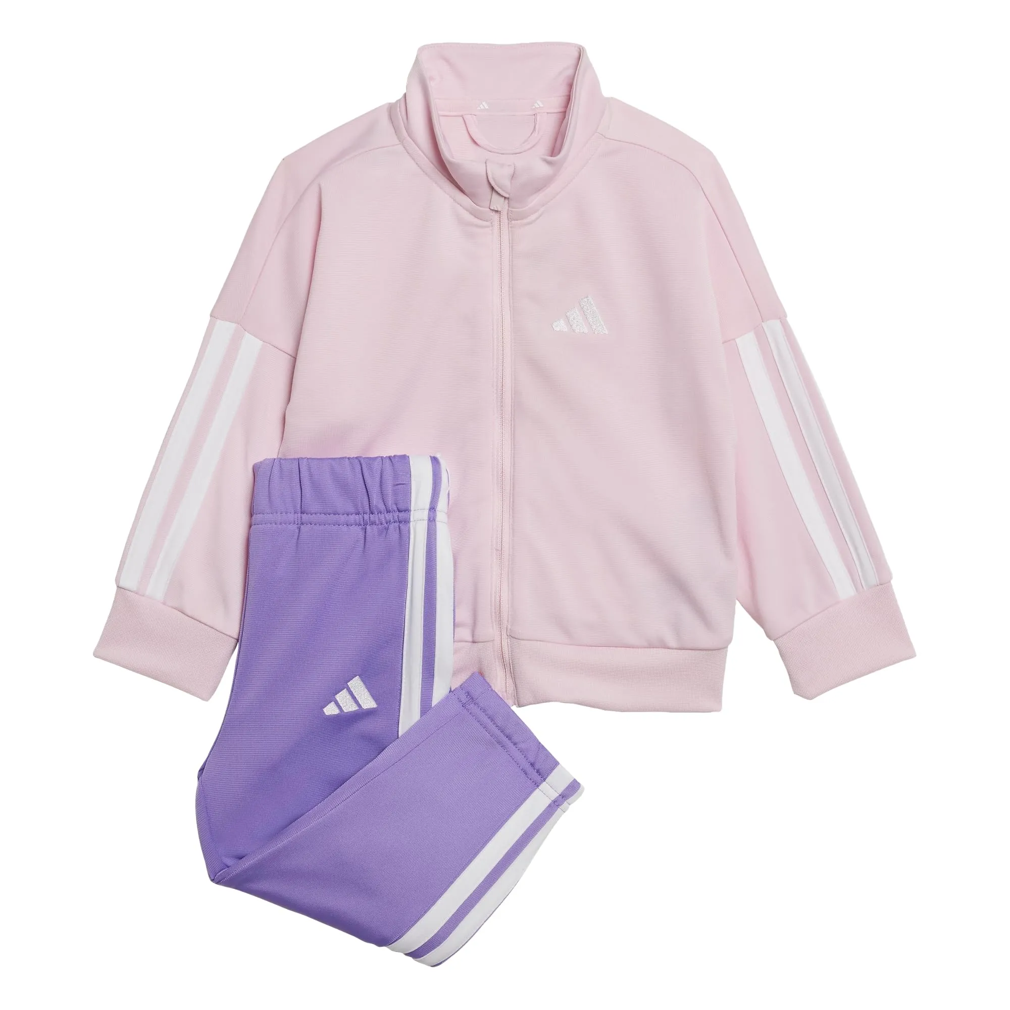 adidas Unisex - Bimbi 0-24 ESSENTIALS CLIMACOOL TRACKSUIT, Clear Pink/White, 0-3 Months - immagine 1