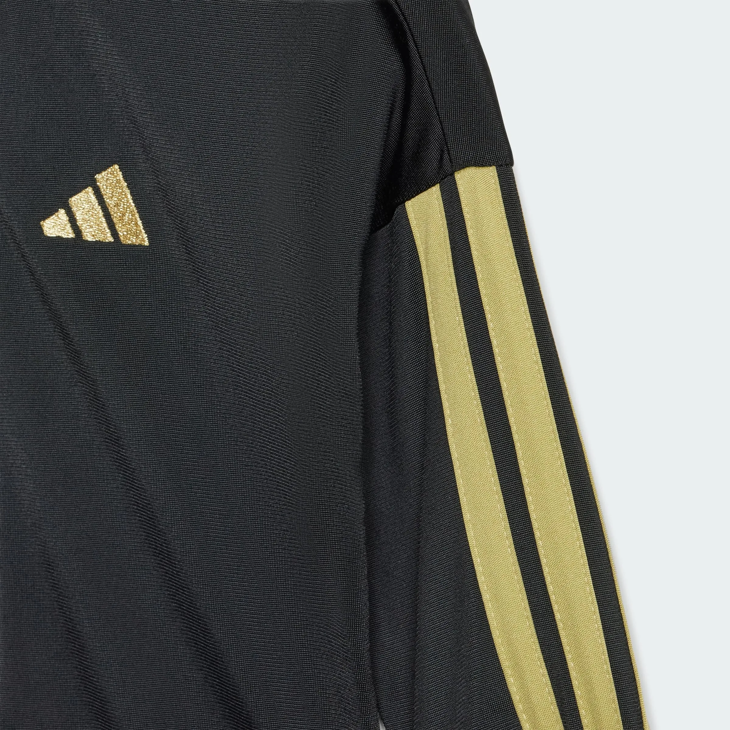 adidas Unisex - Bimbi 0-24 Essentials Climacool Track Suit, Black/Gold Metallic, 18-24 Months - immagine 2