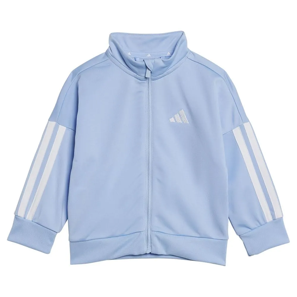 adidas Unisex - Bimbi 0-24 Essentials Climacool Track Suit, Glow Blue/White, 3-4 Years - immagine 3