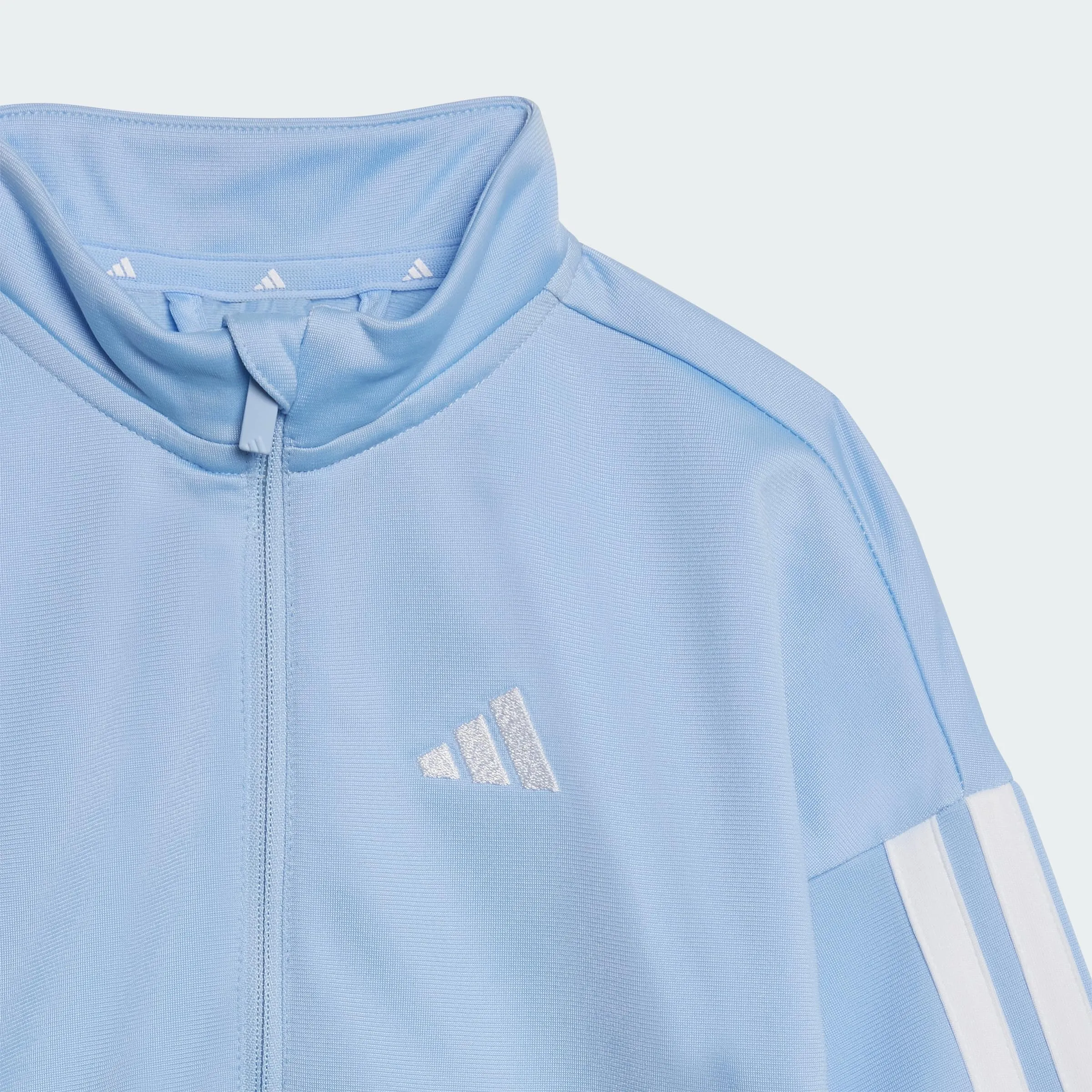 adidas Unisex - Bimbi 0-24 Essentials Climacool Track Suit, Glow Blue/White, 9-12 Months - immagine 2