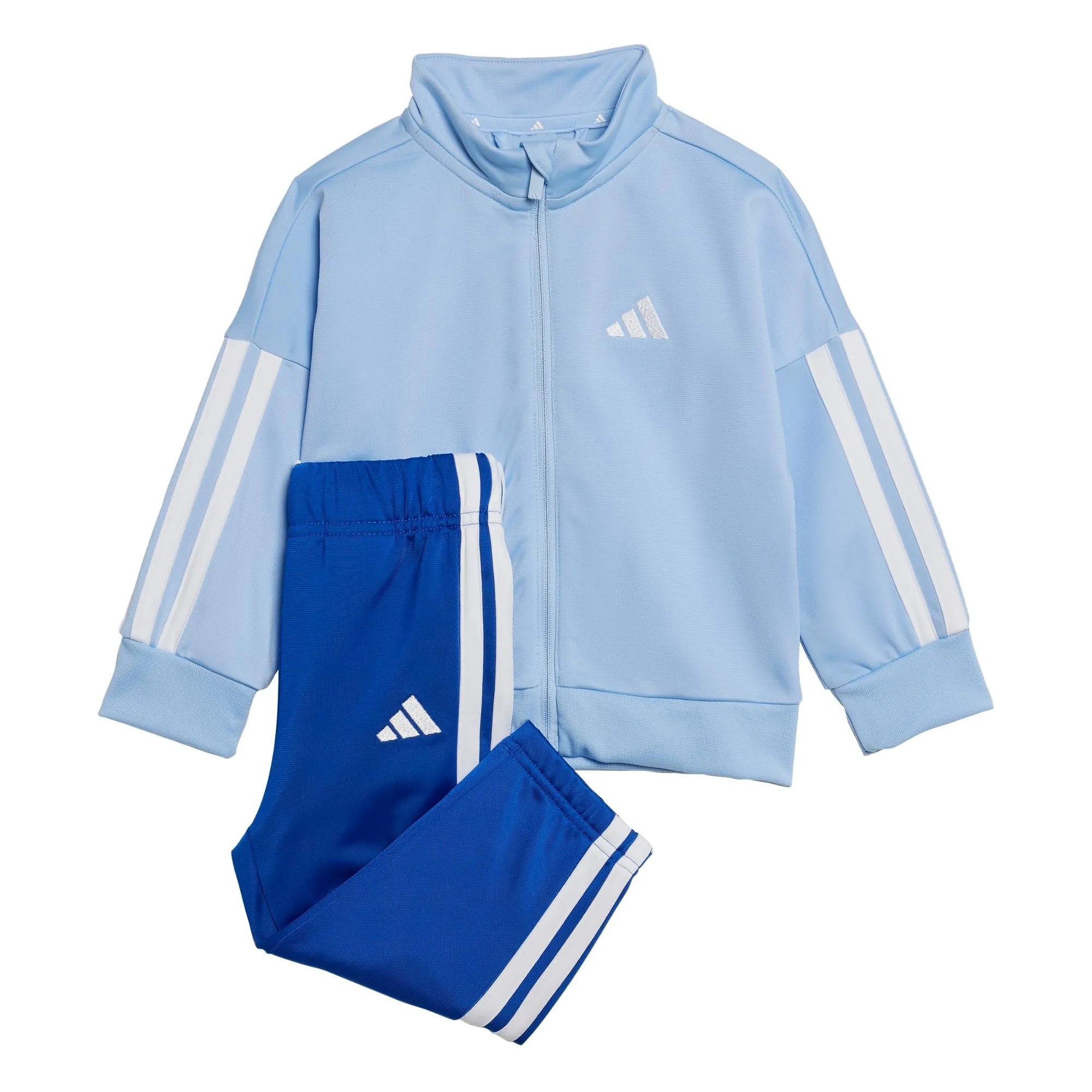 adidas Unisex - Bimbi 0-24 Essentials Climacool Track Suit, Glow Blue/White, 6-9 Months - immagine 1