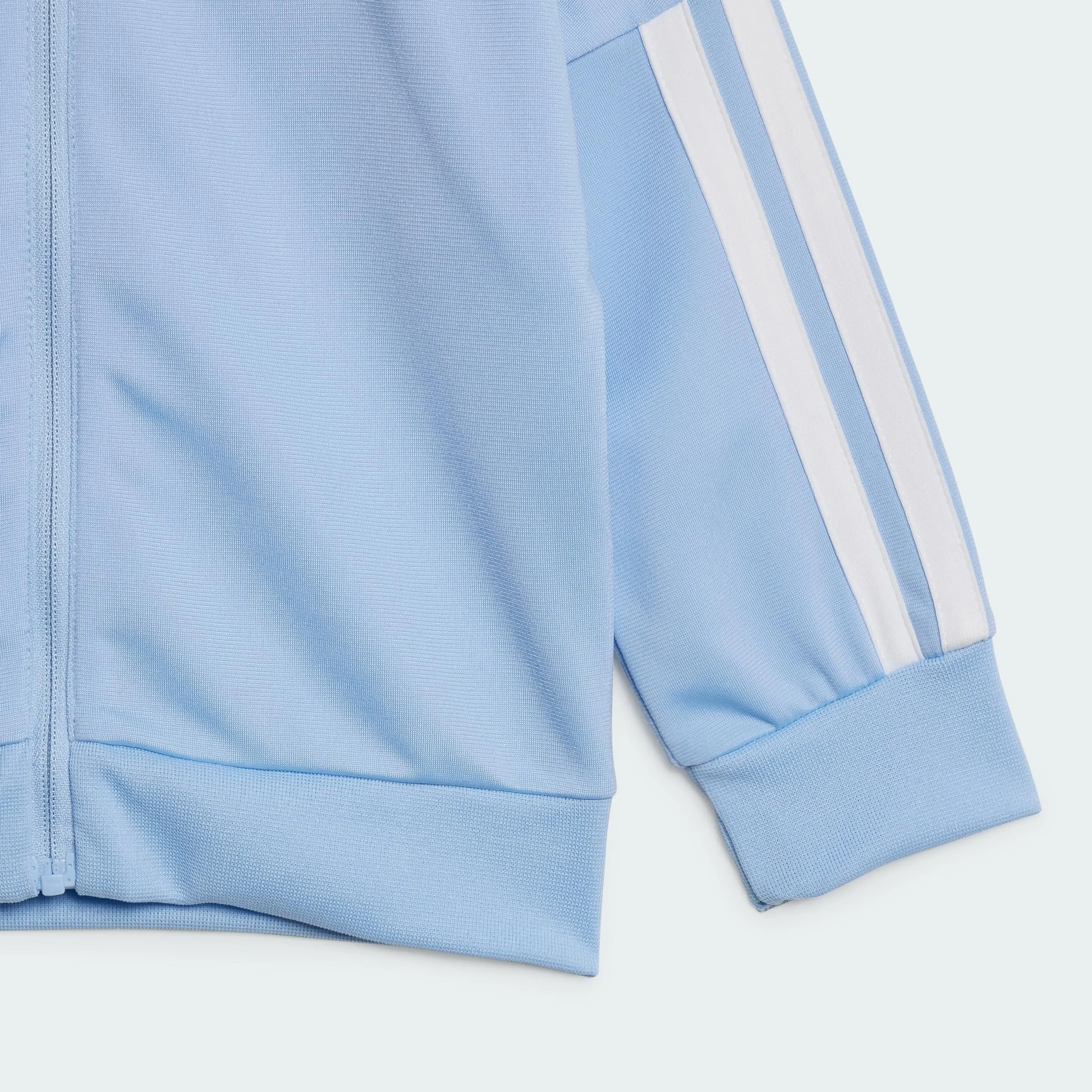 adidas Unisex - Bimbi 0-24 Essentials Climacool Track Suit, Glow Blue/White, 18-24 Months - immagine 4