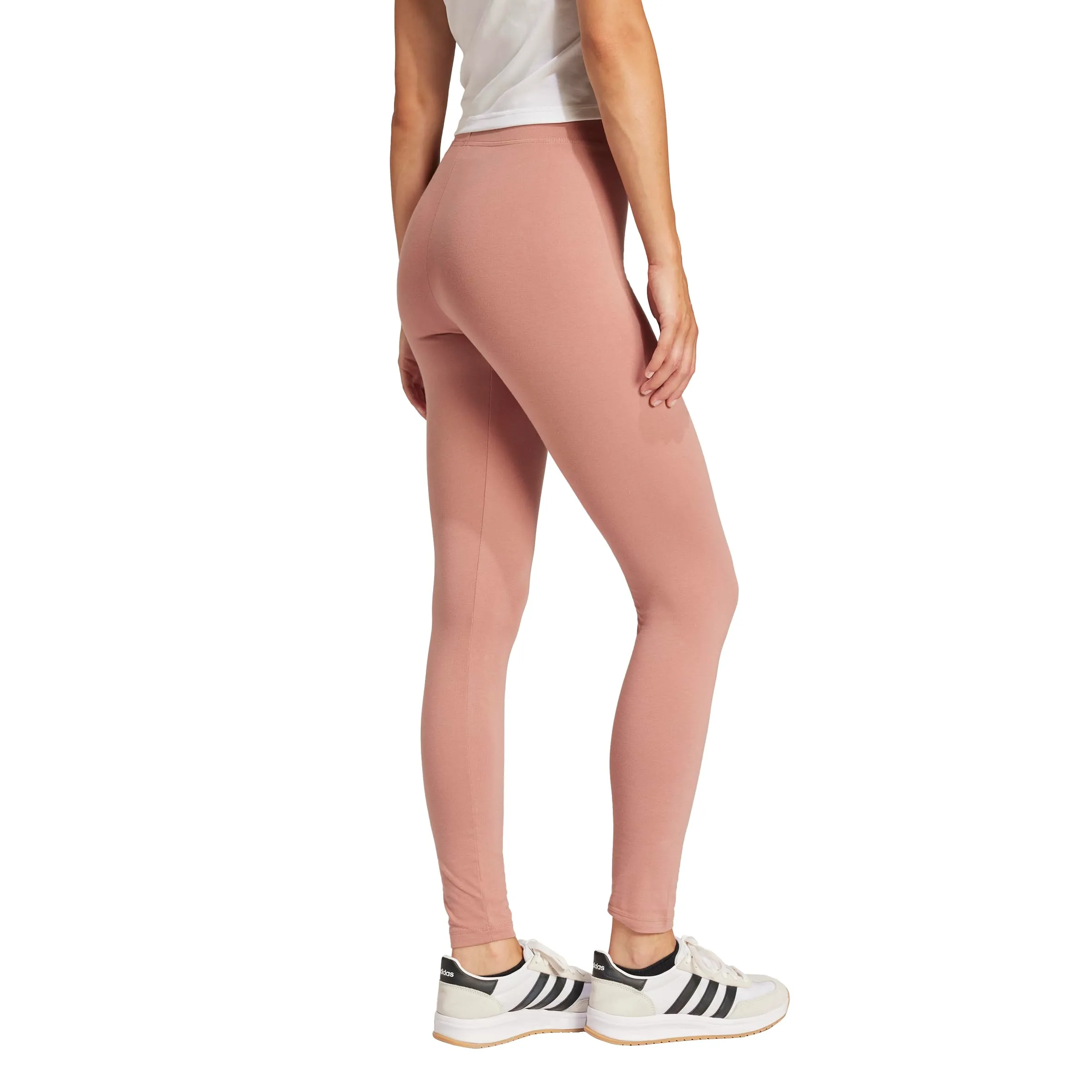 Adidas Leggings da Donna Essentials Linear Cotton, Tono Caldo/Bianco, XL - immagine 2
