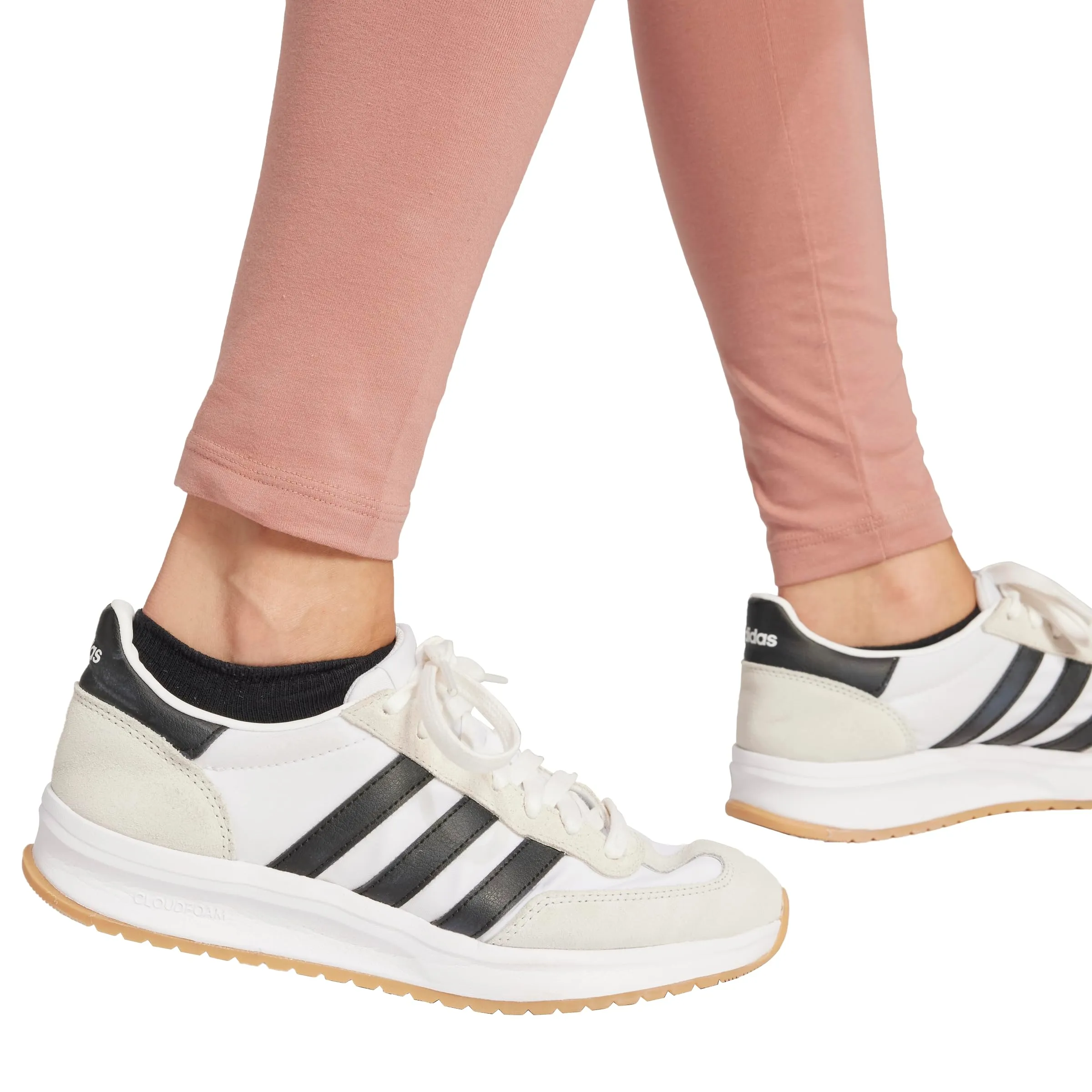 Adidas Leggings da Donna Essentials Linear Cotton, Tono Caldo/Bianco, XL - immagine 5