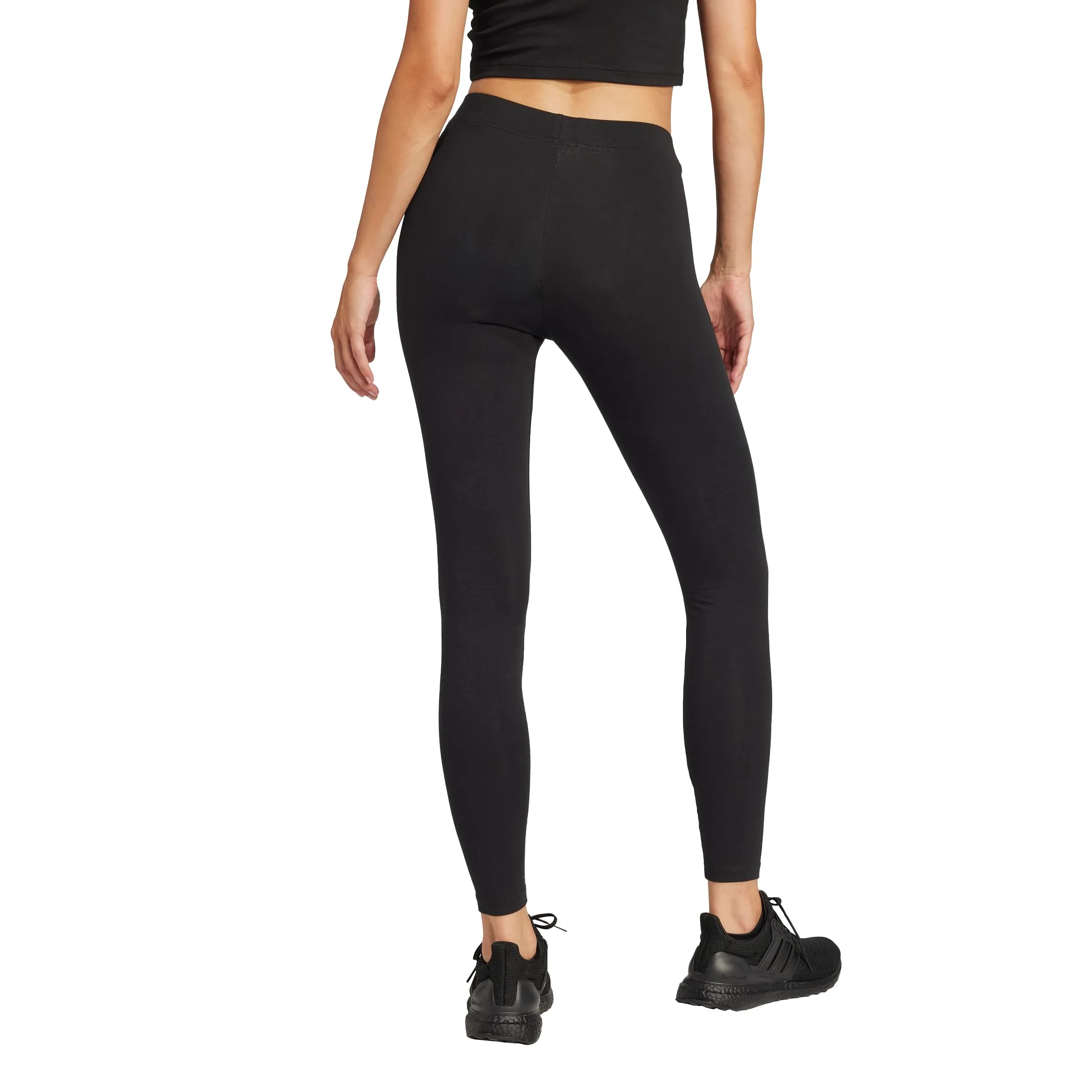 Adidas Leggings da Donna Essentials Linear in Cotone, Nero/Bianco., XS - immagine 3