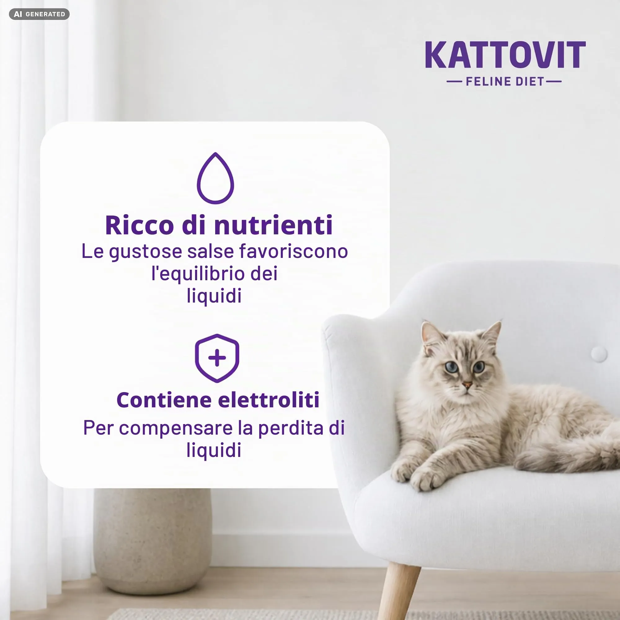 Kattovit - Cibo Umido per Gatti Gastro | Alimento Completo Dietetico per Sostenere il Sistema Gastrointestinale | Sacchetto Fresco per Gatti Adulti | 24 x 85 g di Pollo - immagine 5