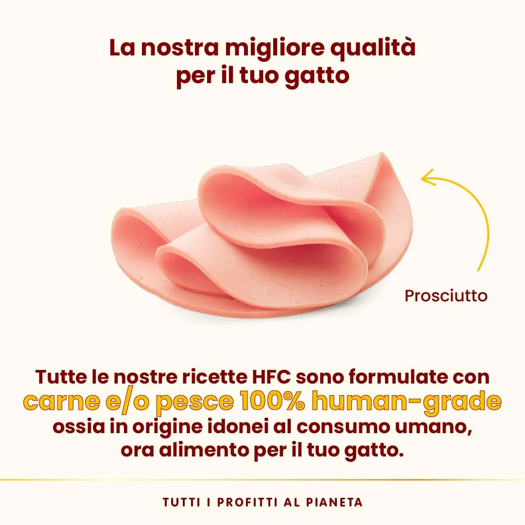 Almo Nature HFC Complete Sterilised, Alimento Umido per Gatti Adulti - Prosciutto - 85g, Confezione da 17 - immagine 3