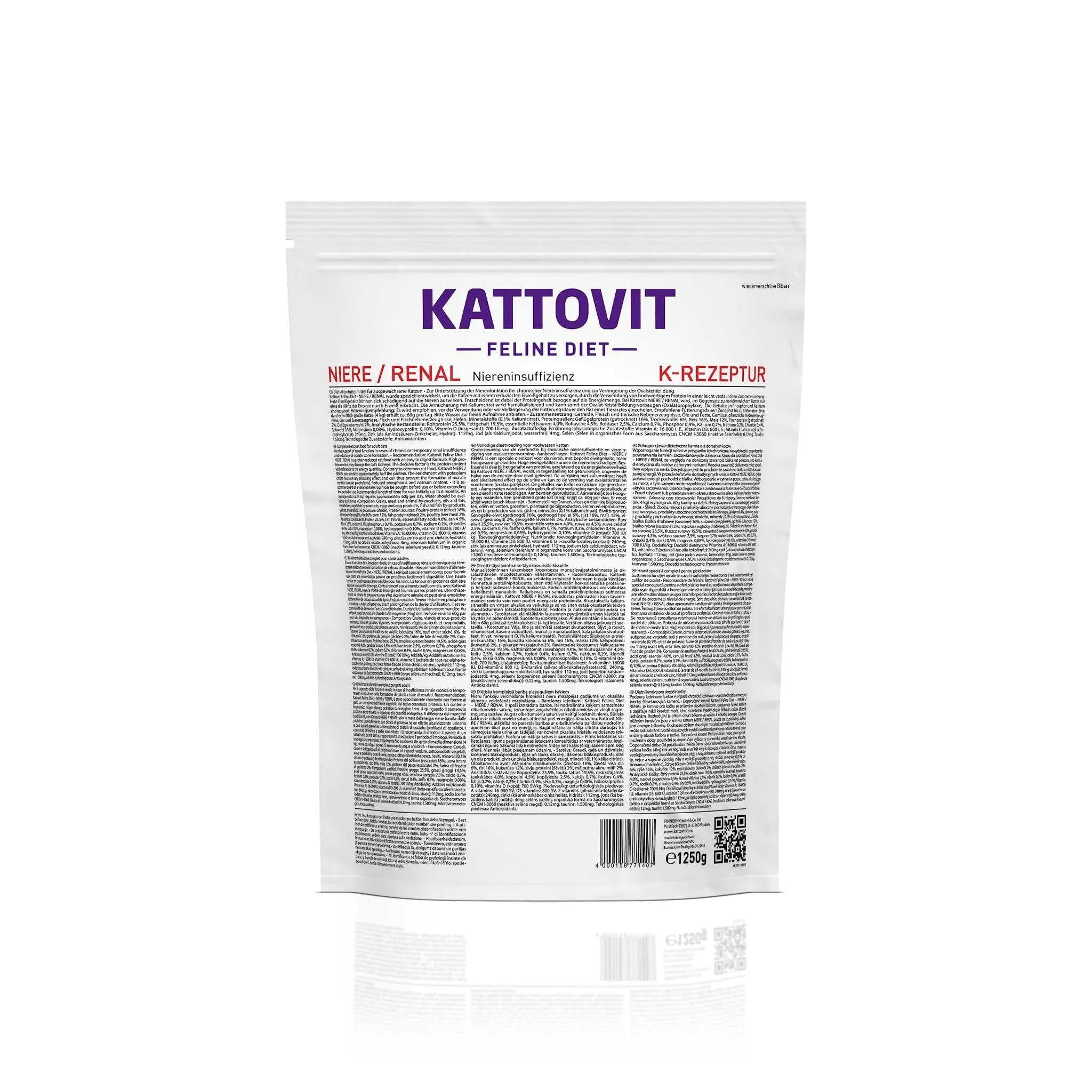 Kattovit - Cibo Secco Renale per Gatti Adulti | Alimento Dietetico Completo per Aiutare la Funzione Renale | 1.250 g di Pollo - immagine 2