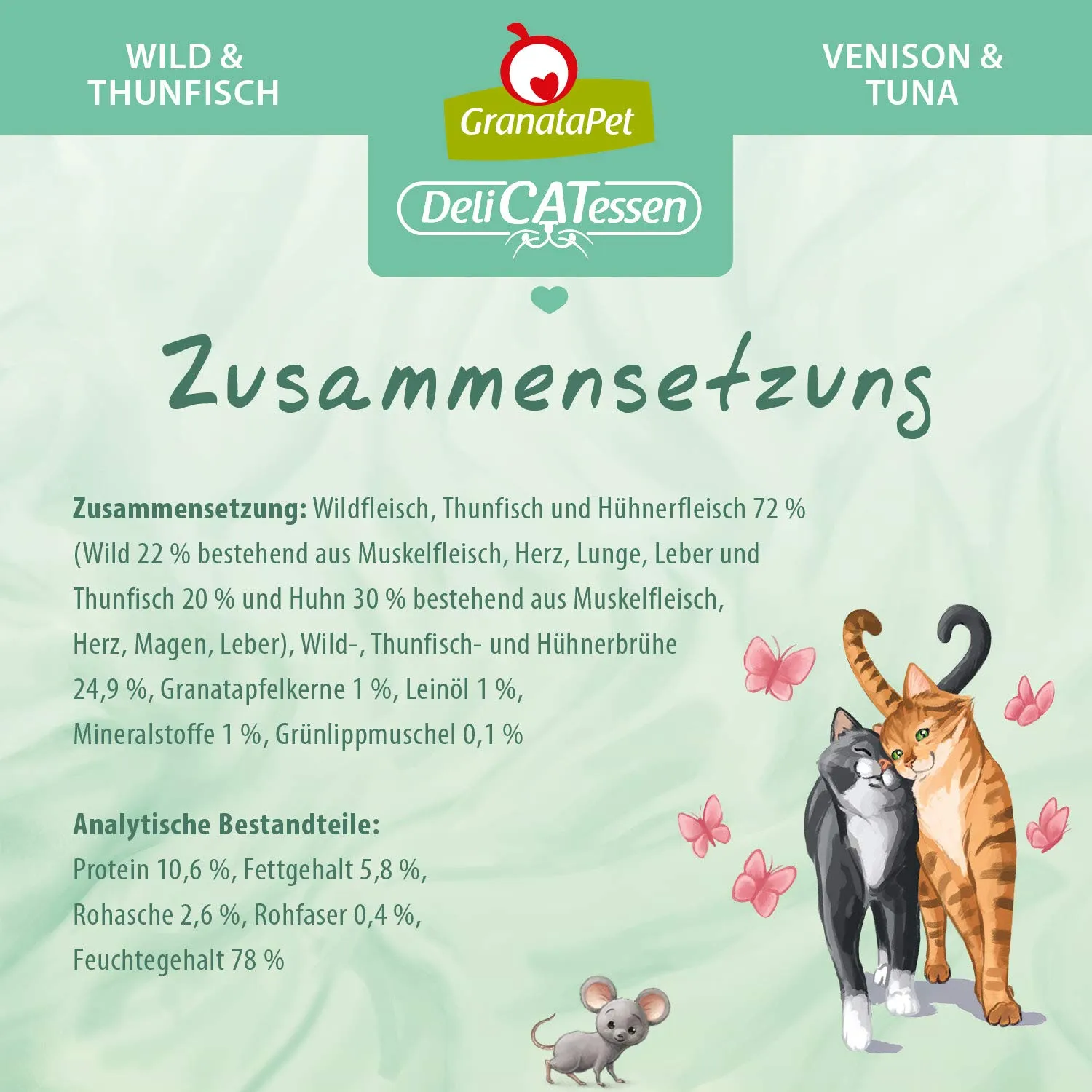 GranataPet DeliCATessen Selvaggina & tonno, 6 x 85g - immagine 4