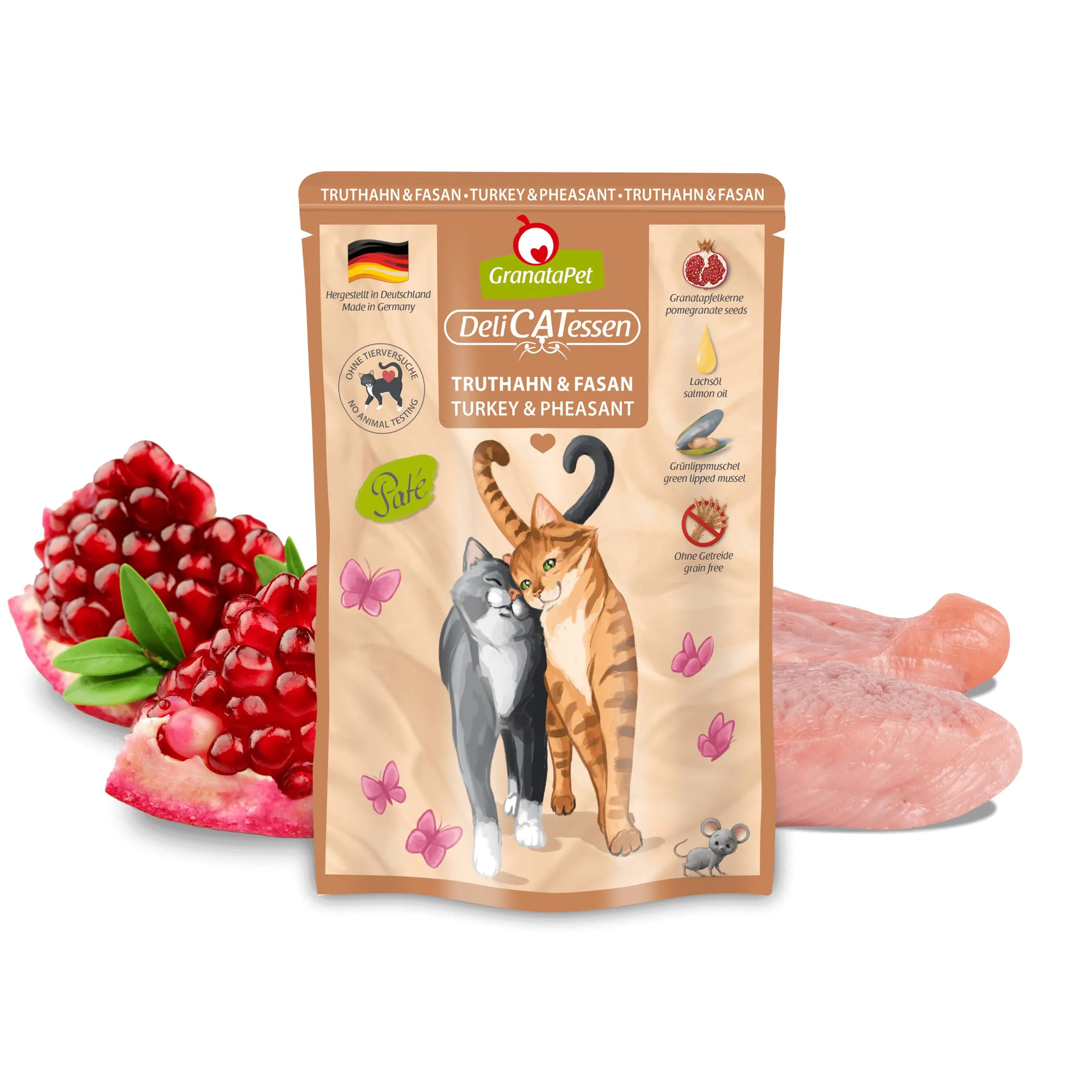 GranataPet DeliCATessen Tacchino & Fagiano, 6 x 85g - immagine 2