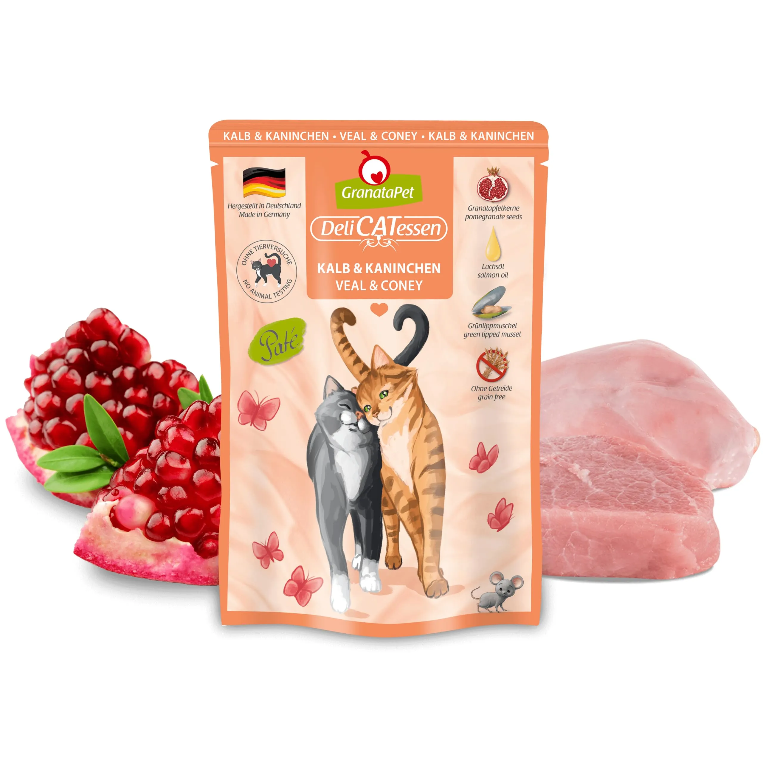 GranataPet DeliCATessen Vitello & Coniglio, 6 x 85g - immagine 2