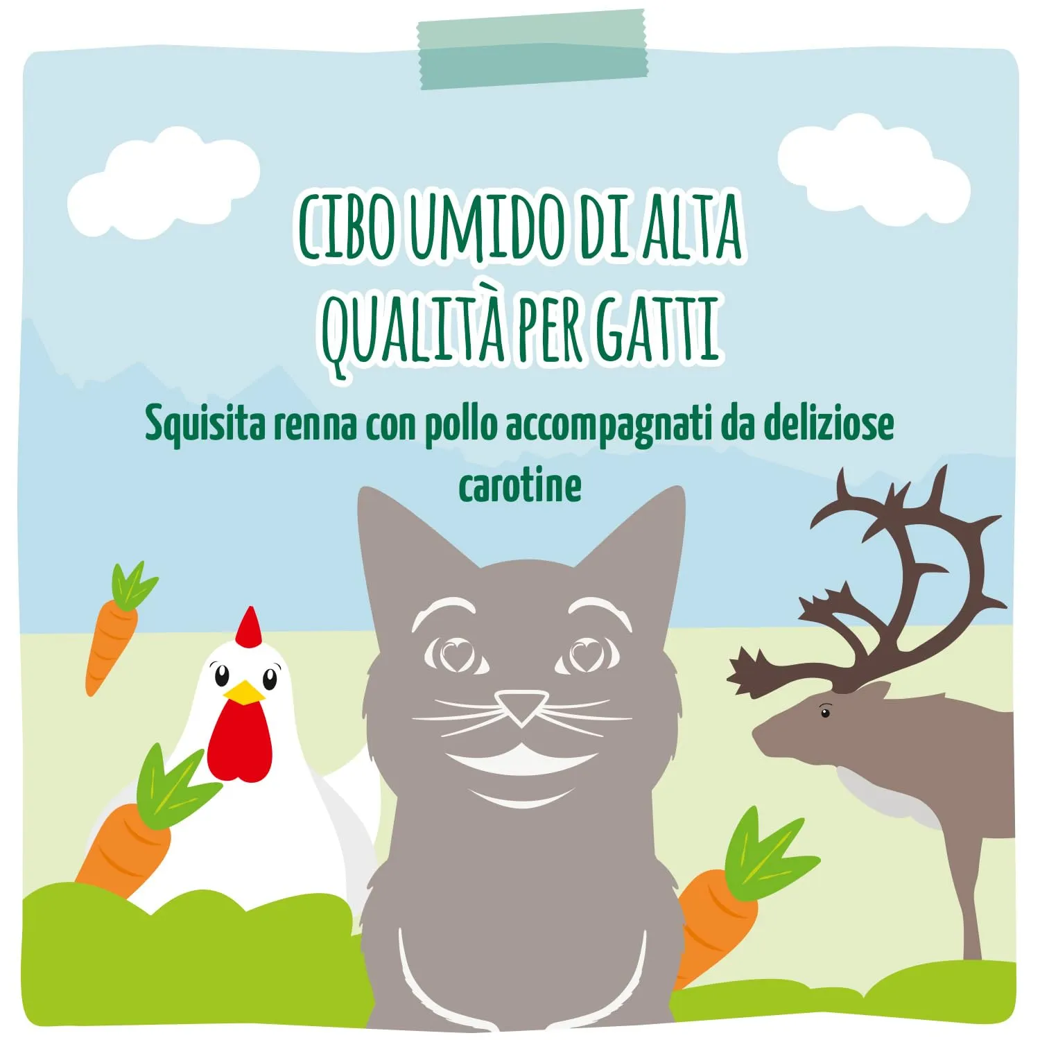 MjAMjAM - cibo umido premium per gatti - deliziosa renna con pollo su deliziose carote, confezione da 6 (6 x 400 g), senza cereali con carne extra - immagine 6
