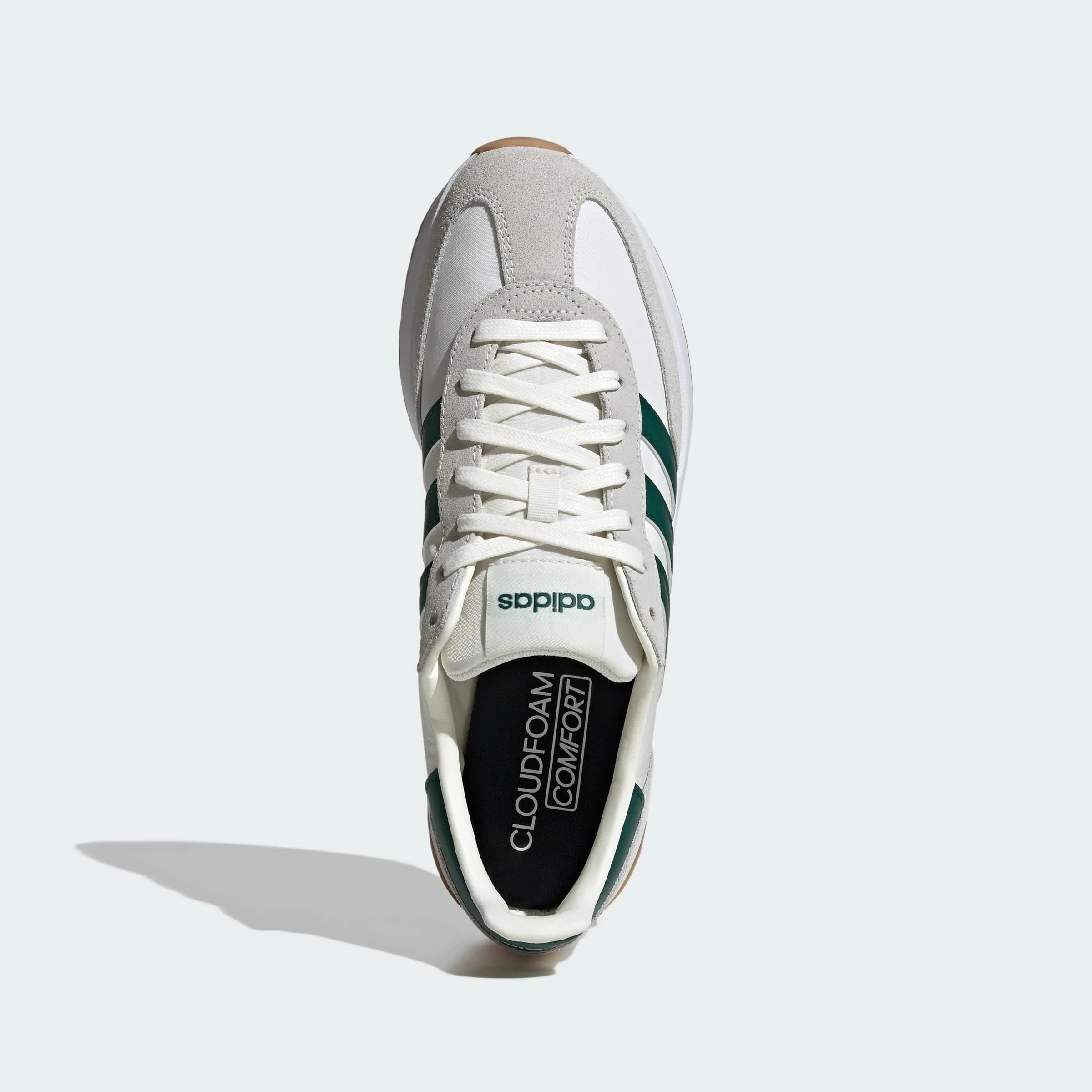 adidas Uomo Run 70S 2.0 Shoes, Core White/Collegiate Green/off White, 42 2/3 EU - immagine 5