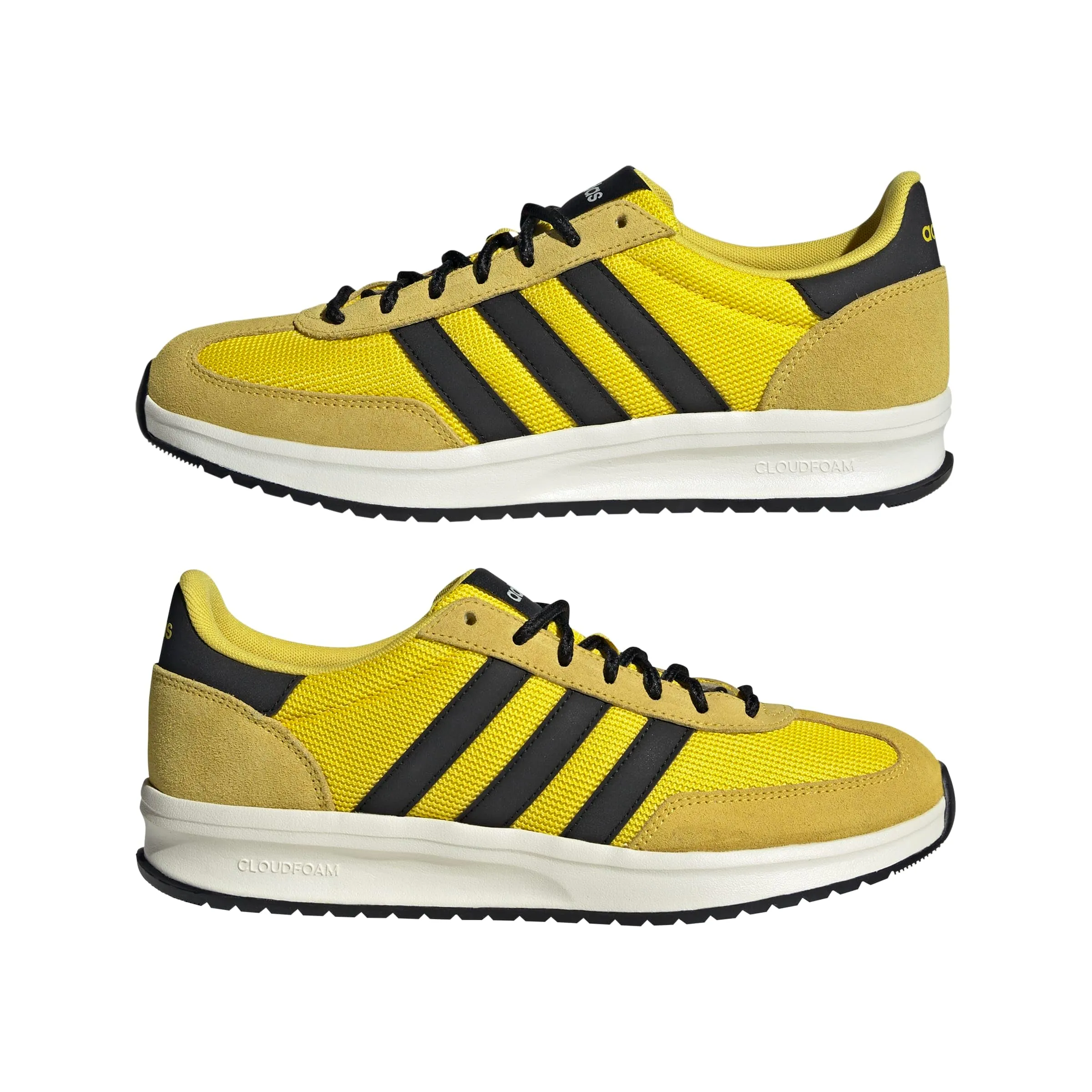 Adidas Uomo Run 70S 2.0 Shoes, Yellow/Core Black/off White, 46 2/3 EU - immagine 6