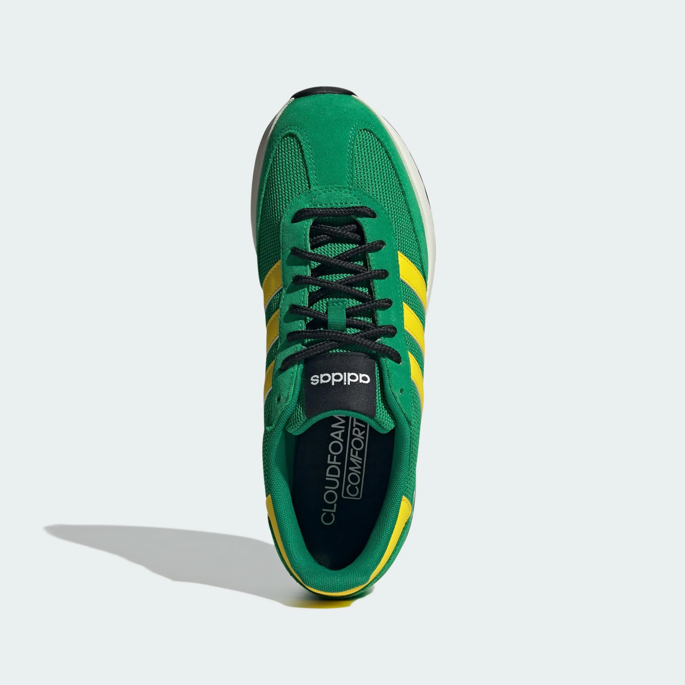 adidas Uomo Run 70S 2.0 Shoes, Green/Yellow/off White, 45 1/3 EU - immagine 5