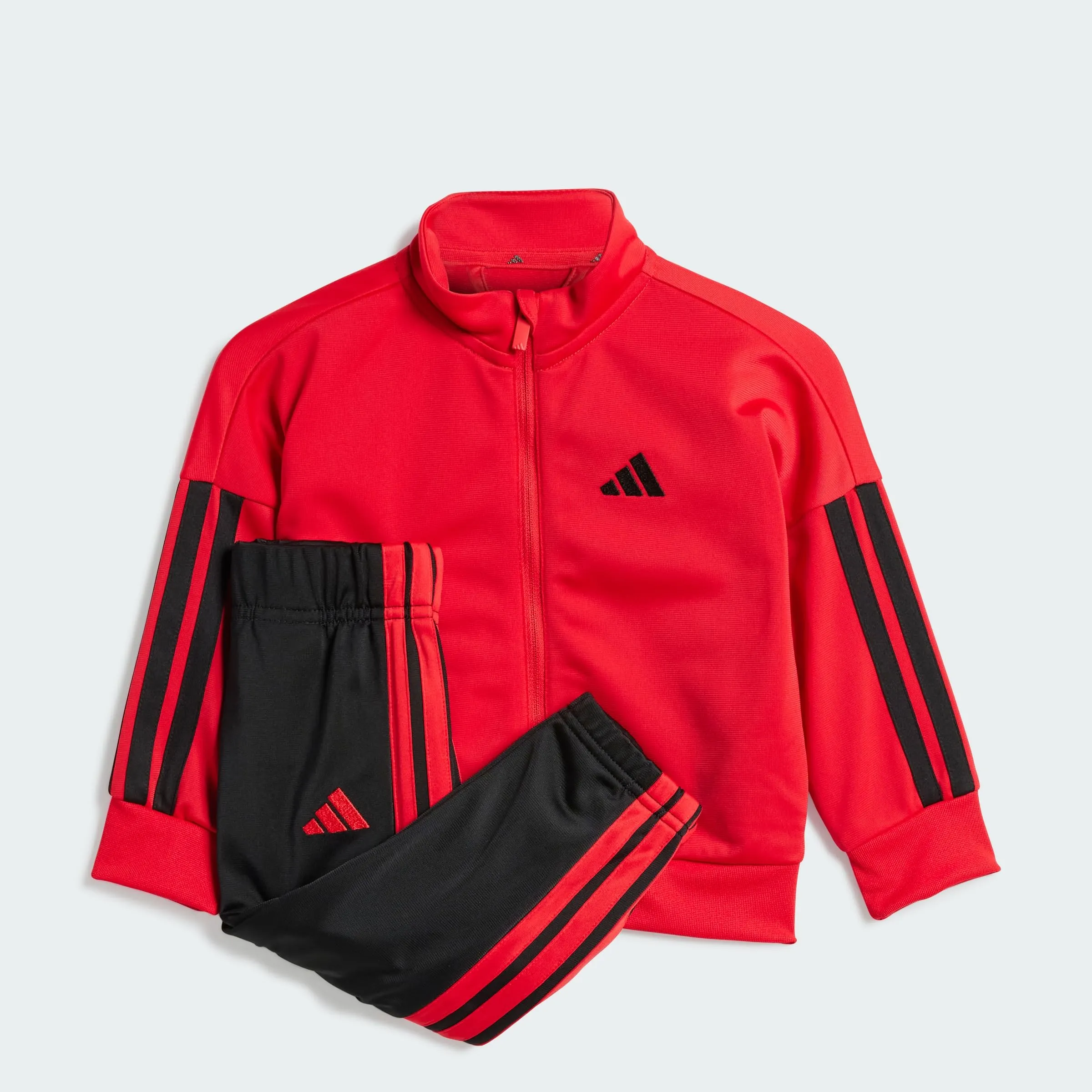 adidas Unisex - Bimbi 0-24 Essentials Climacool Track Suit, Pure Ruby/Black, 0-3 Months - immagine 4