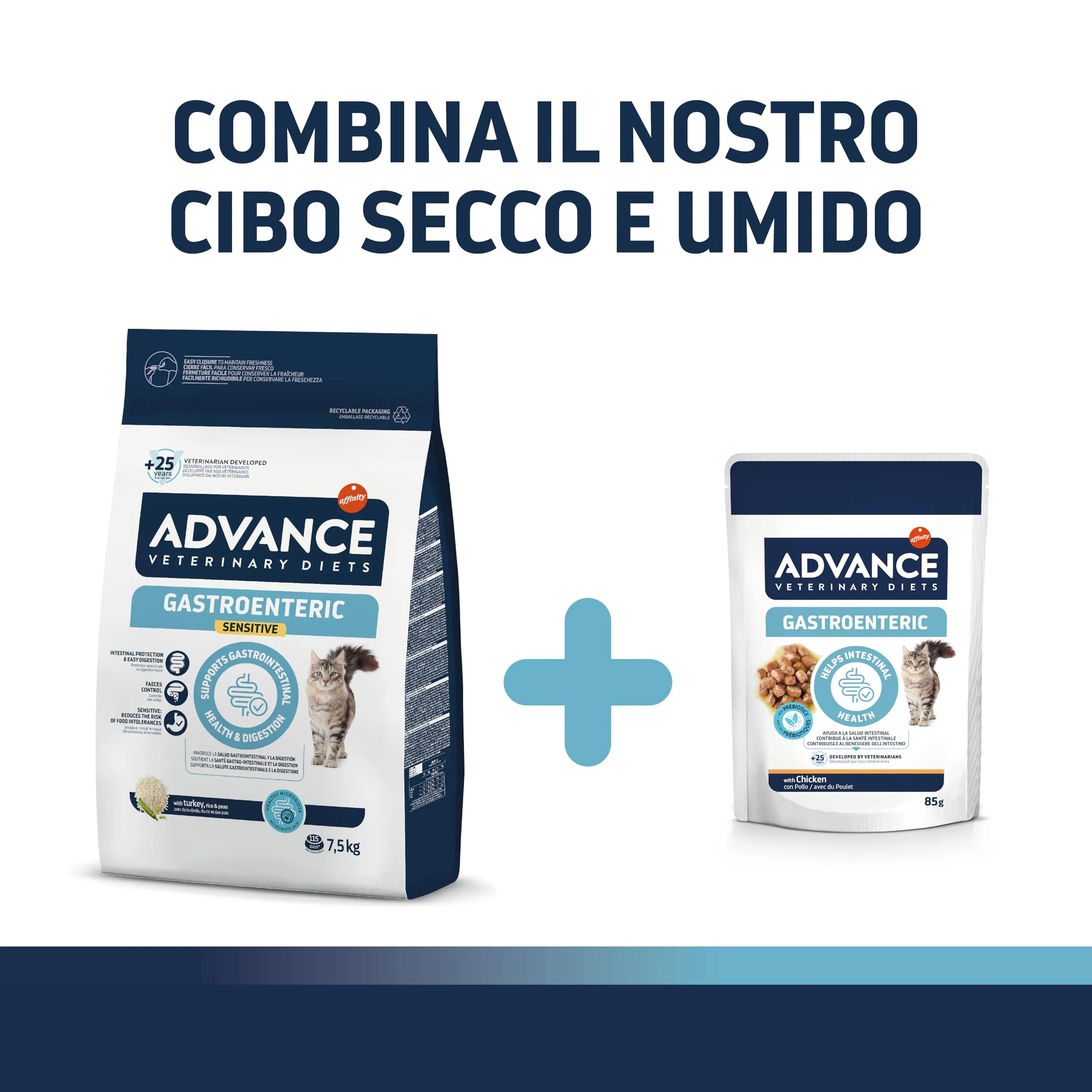 Advance Veterinary Diets Gastroenteric Sensitive, Cibo per Gatti con Problemi gastrointestinali, 2,75kg - immagine 7