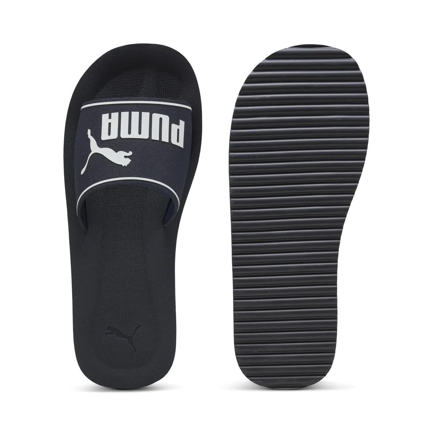 Puma Sandali Unisex Purecat 2.0 Slide, New Navy Puma Bianco, 35.5 EU - immagine 3