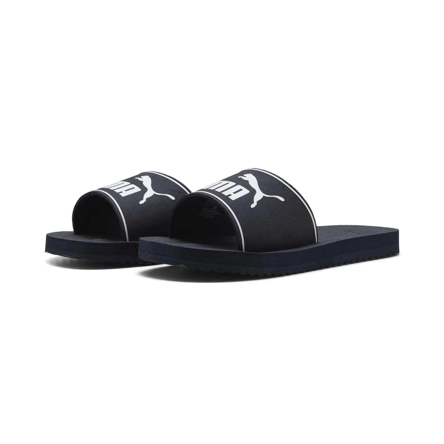 Puma Sandali Unisex Purecat 2.0 Slide, New Navy Puma Bianco, 44.5 EU - immagine 1