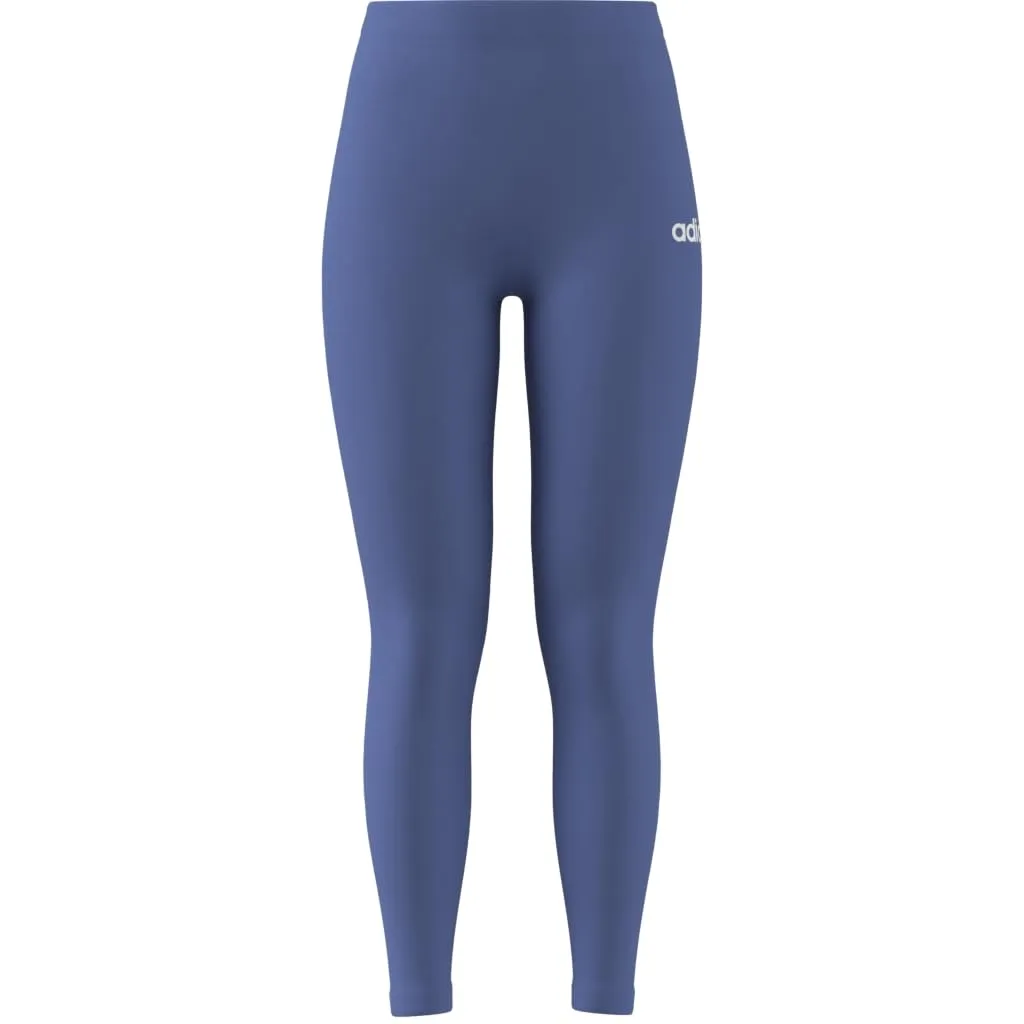 adidas Donna ESSENTIALS LINEAR COTTON LEGGINGS, blue fusion/white, S - immagine 5