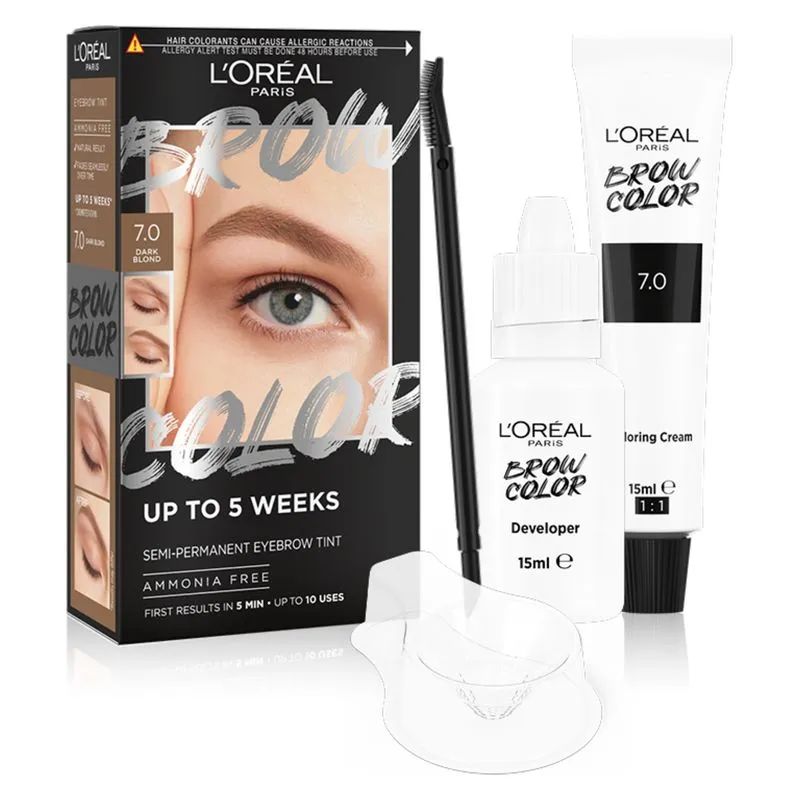 L'Oreal Brow Color - Tinta per Sopracciglia 7.0 Dark Blond 395 - immagine 1