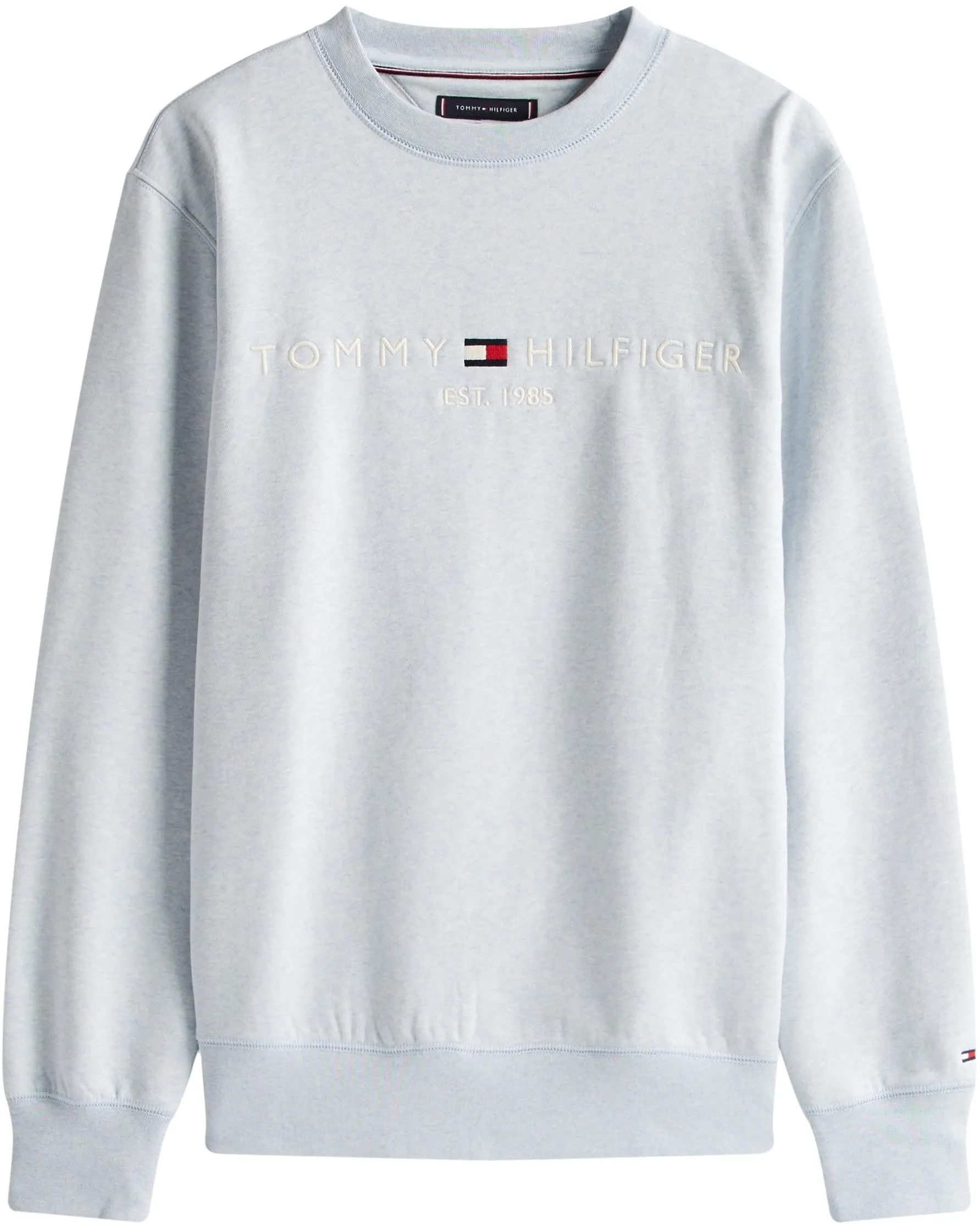 Tommy Hilfiger Felpa Uomo Tommy Logo Senza Cappuccio, Grigio (Bros B0802), XXL - immagine 4