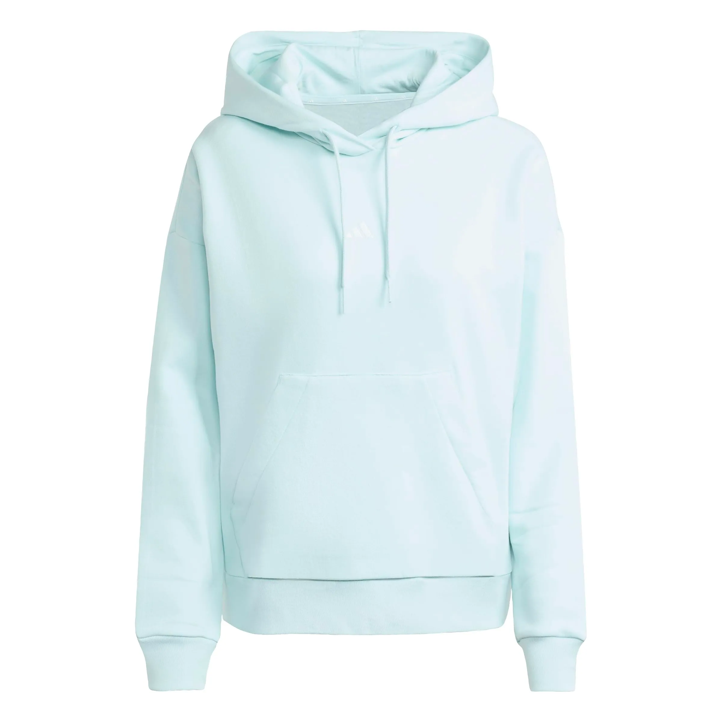 Adidas Donna Essentials Small Logo Feel Cozy Hoodie, Halo Mint/White, XS - immagine 1