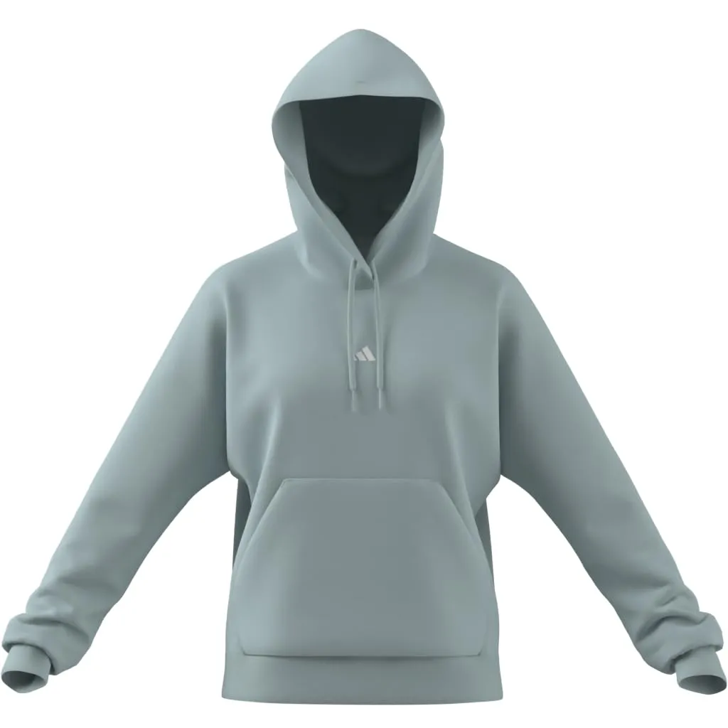 Adidas Donna Essentials Small Logo Feel Cozy Hoodie, Halo Mint/White, XS - immagine 7