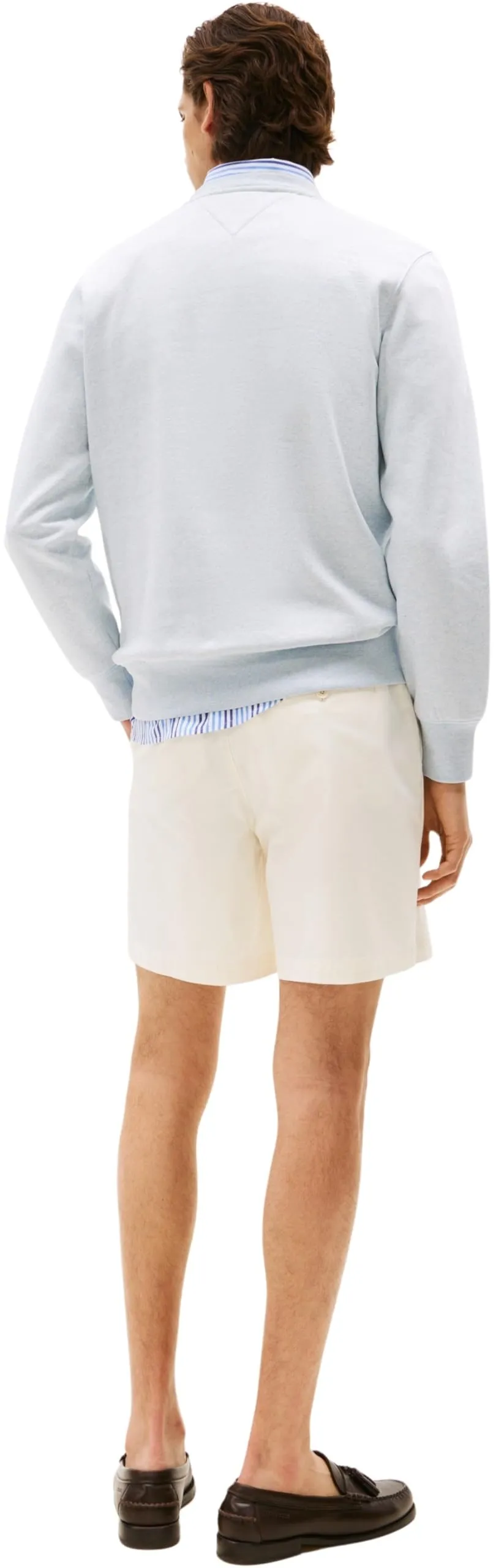 Tommy Hilfiger Felpa Uomo Tommy Logo Senza Cappuccio, Grigio (Bros B0802), XL - immagine 2