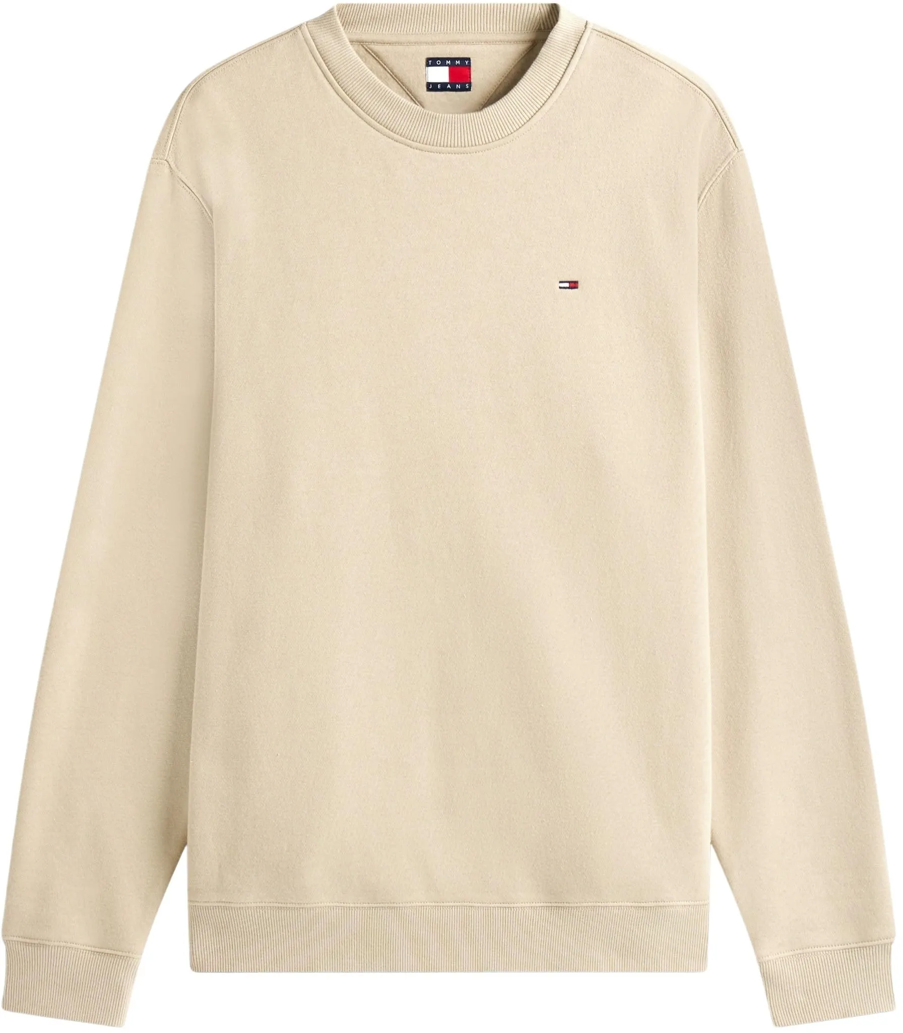 Tommy Jeans Tjm Reg S Flag Crew Dm0Dm20741, Felpa Pullover, Uomo, Khaki (Silt), XL - immagine 4