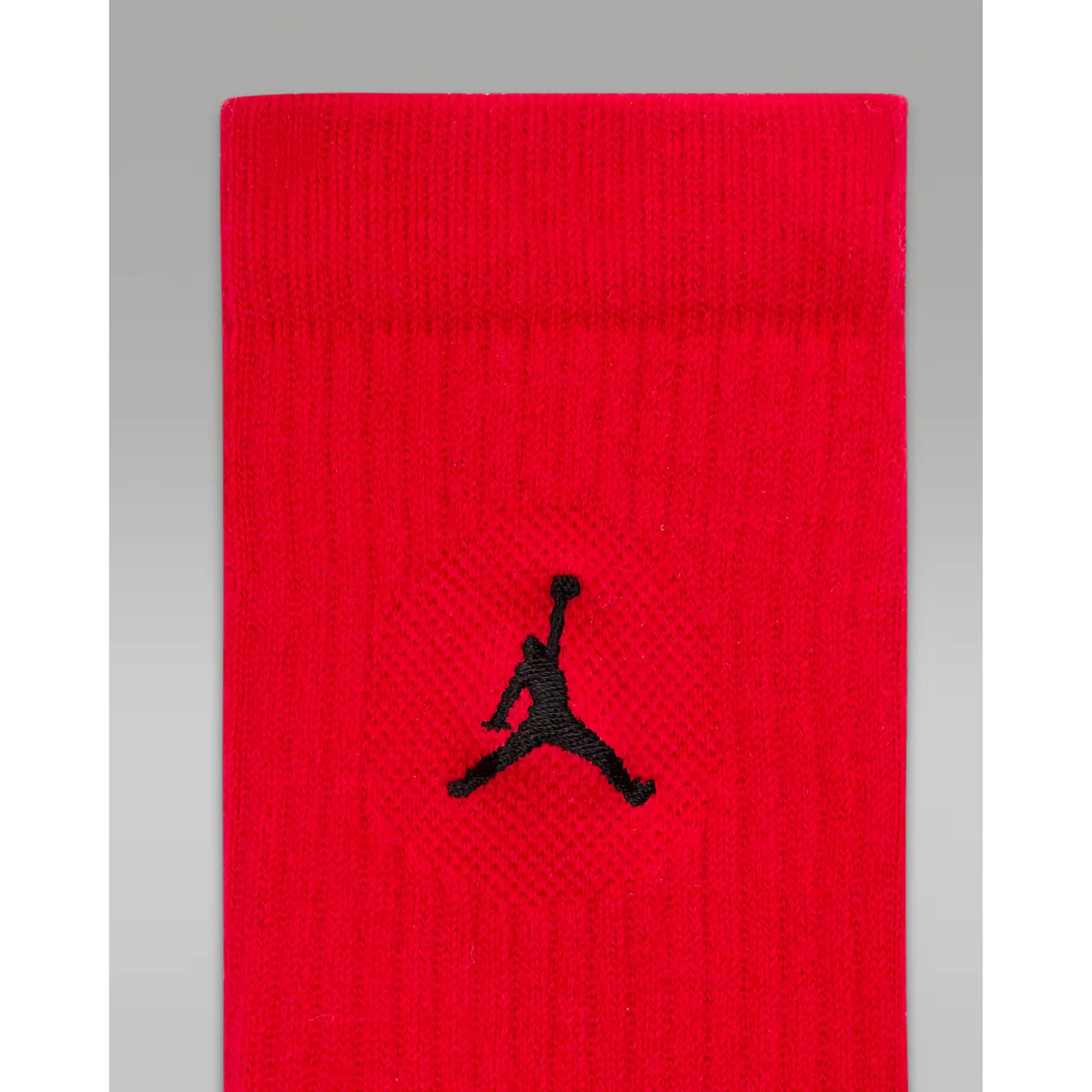 Nike Calzini unisex U J EVERYDAY CUSH POLY CREW 3PR - 144 CALZINI, ROSSO DA PALESTRA (NERO)/NERO(ROSSO GYM)/BIANCO (GYM, L - immagine 4