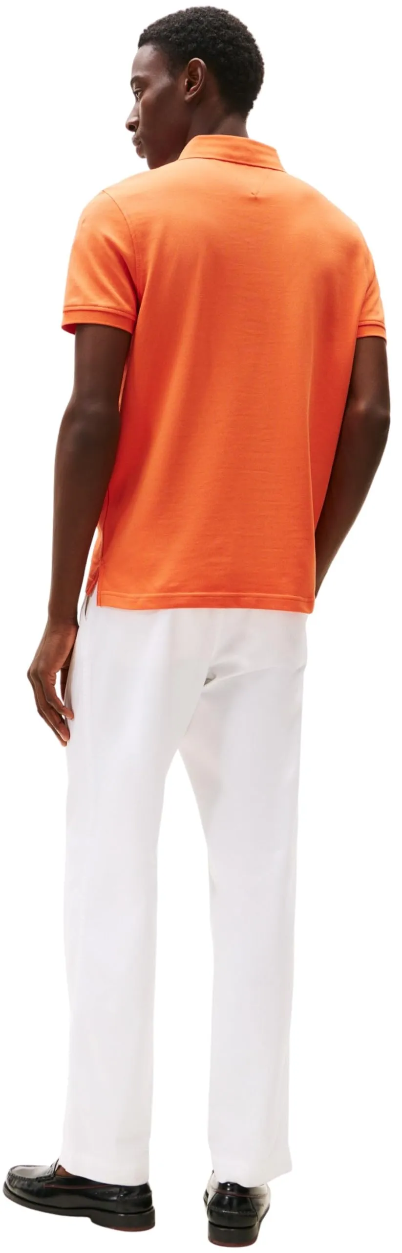 Tommy Hilfiger Uomo Maglietta Polo Maniche Corte 1985 Regular Fit, Arancione (Brilliant Orange), L - immagine 2
