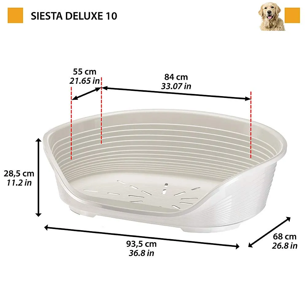 Ferplast Cuccia Plastica per Cani Medio-Grandi 93,5 x 68 x 28,5 cm, Grigio - immagine 3