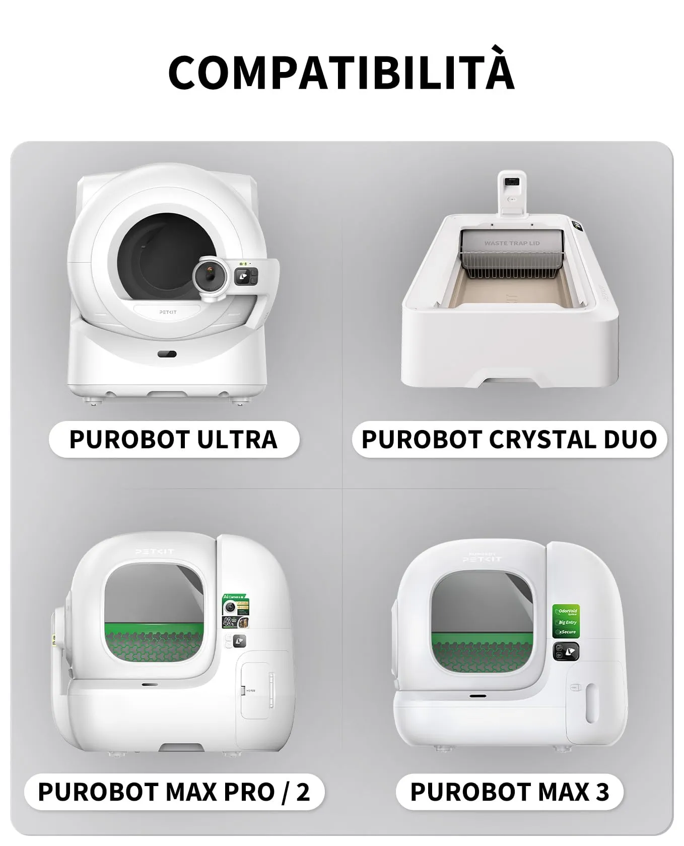 PETKIT N60 Deodorante per Purobot Ultra e Purobot Max PRO 2 Toilette per Gatti Autopulente, Fragranza a Lunga Durata, Alta Sicurezza, Non Irritante, Uso Duraturo (Confezione da 3) - immagine 2