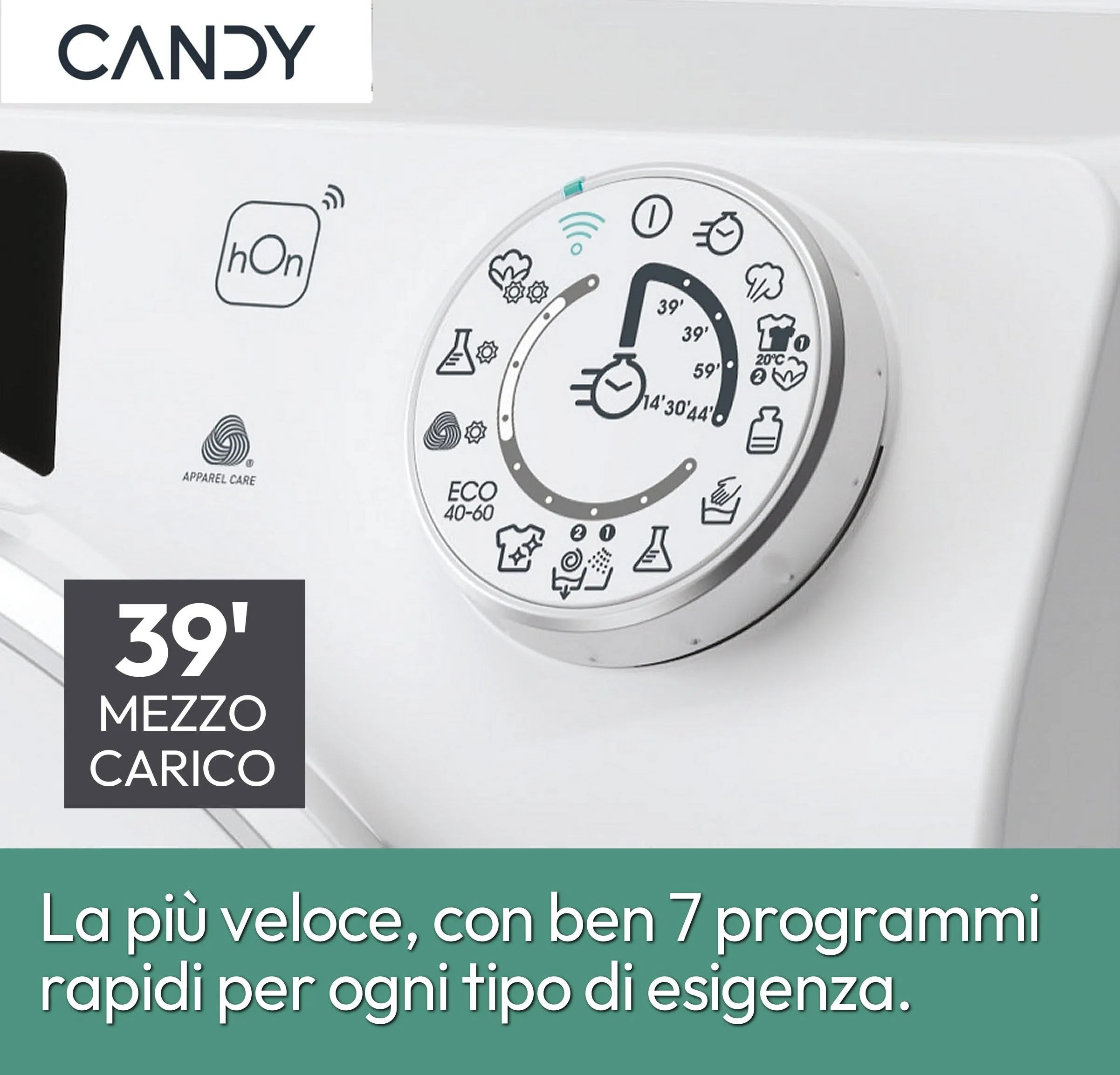 Candy RapidÒ ROW 4856DWMS7-S, Lavasciuga a carica frontale, 8+5 KG, Classe A-15%, 1400 giri, 76 dB, Cicli Rapidi, Partenza Ritardata, Vapore, 16 programmi, Bianco, AxLxP 85x60x54 cm - immagine 6