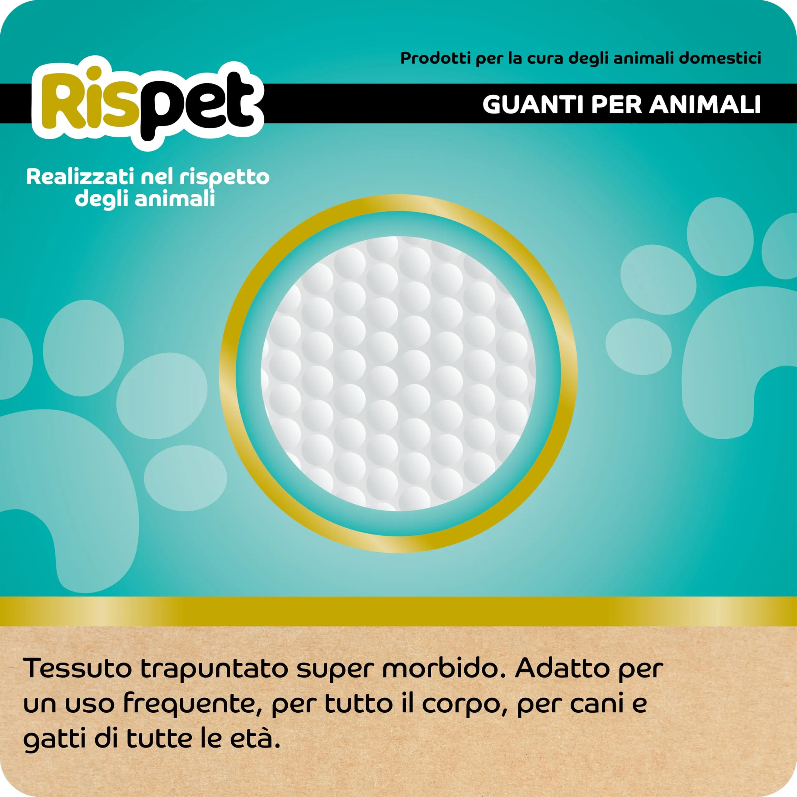 RISPET Salviette a Guanto Igienizzanti per Pulizia Cani Gatti e Animali Domestici, Rimuovono Peli & Puliscono, Guanti Igienici Monouso, 8 Guanti - immagine 5