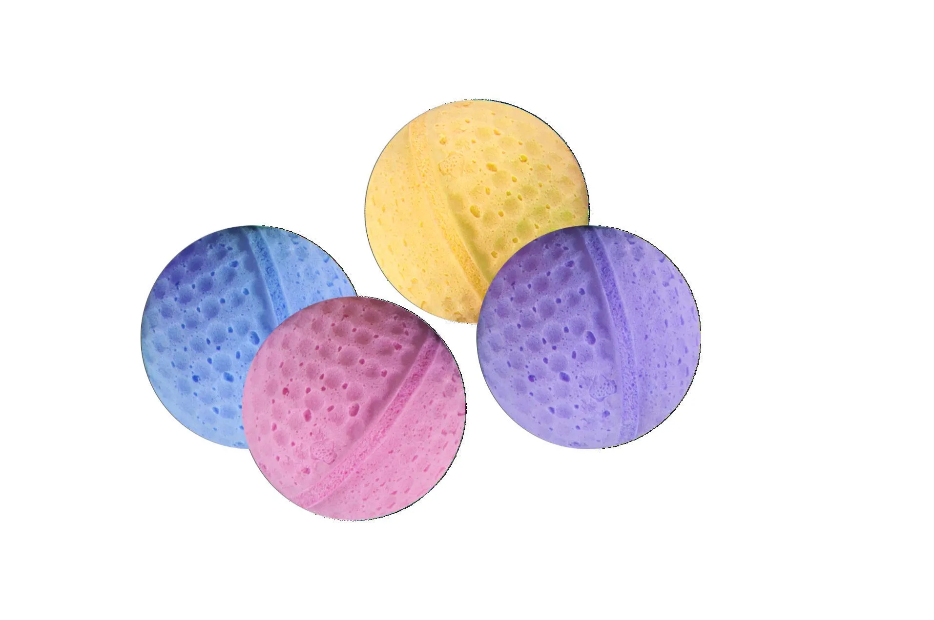 Karlie Cat Toy - 4 palline di spugna, diametro 4 cm, colori assortiti, 4 pezzi - immagine 3