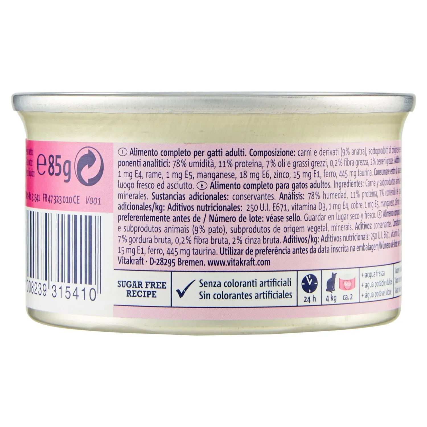 Vitakraft Poésie Mousse, alimento umido gatto, con carne di anatra, per gatti adulti - immagine 3
