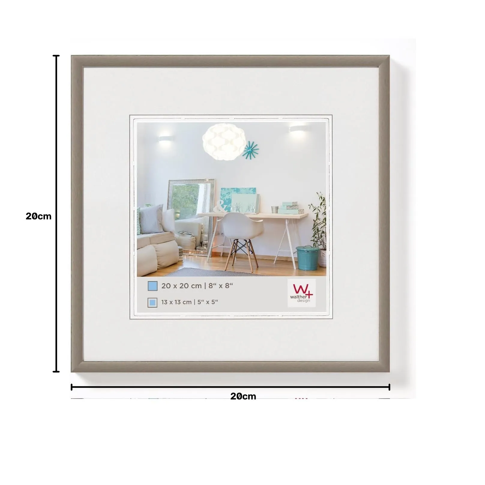walther design cornice in acciaio 20 x 20 cm New Lifestyle Cornice in plastica KV220D - immagine 7