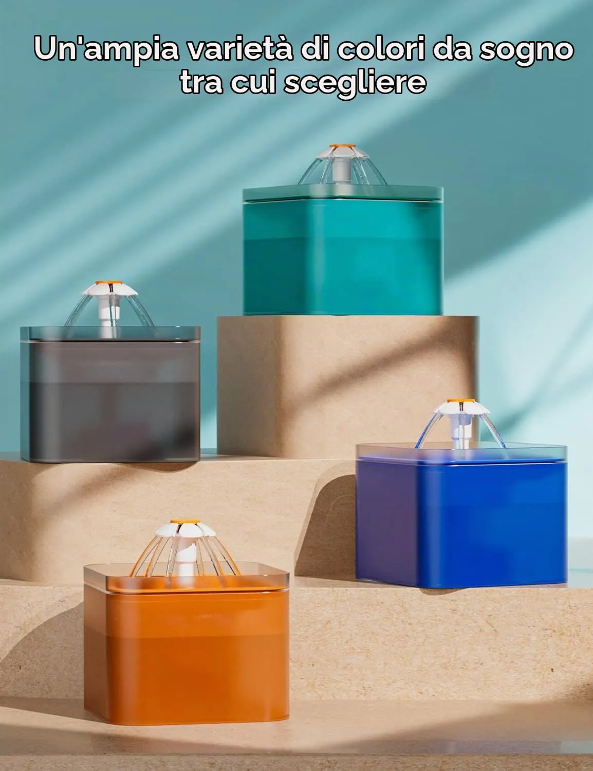 Fontanella per Gatti: Fontana per Gatti Ultra Silenziosa - 2L Dispenser Acqua Gatto Automatico - Dispenser Acqua Cani - Filtrazione Multipla - AONBOY - immagine 2