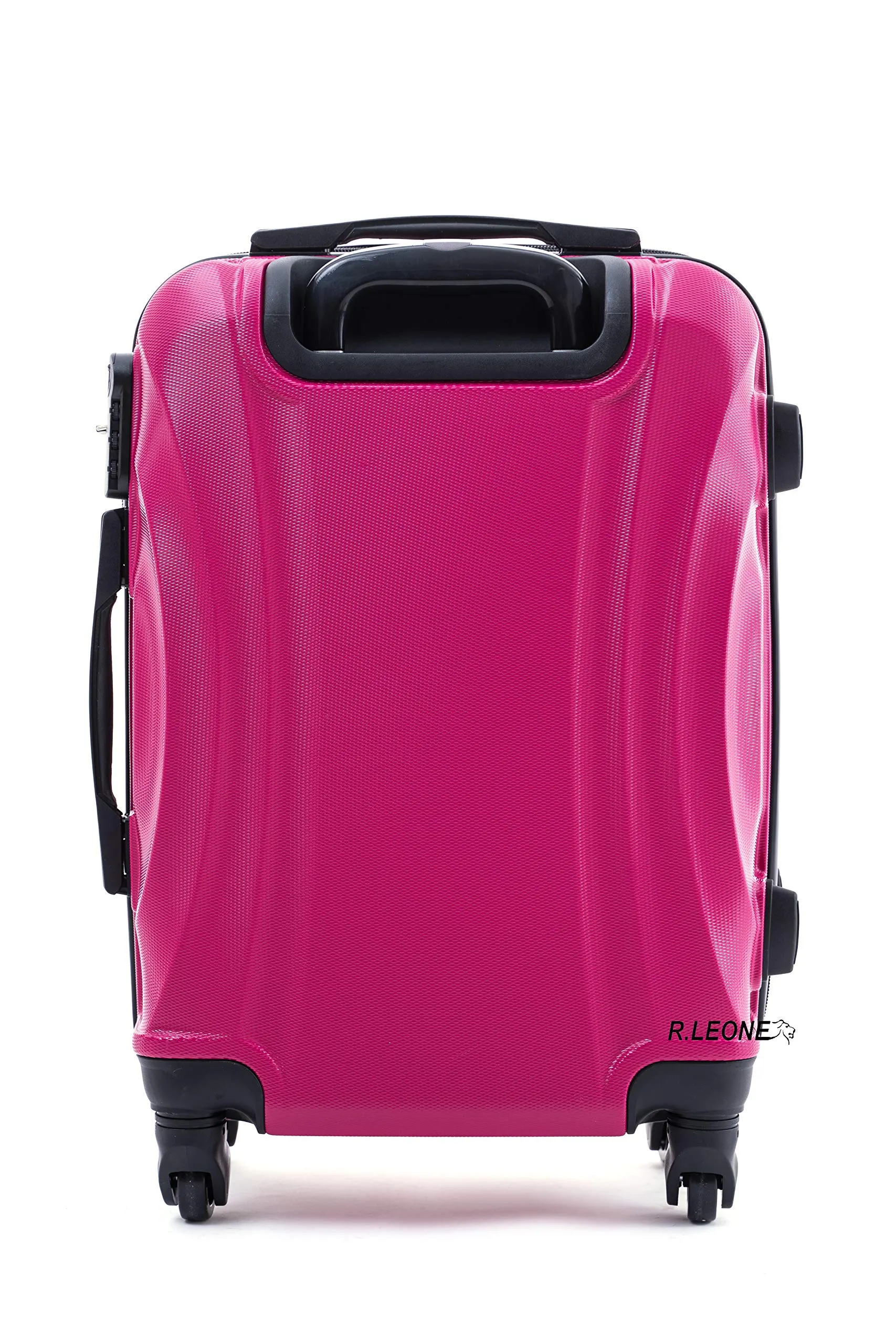 R.Leone Ryanair 55x40x20 cm Valigia Trolley Bagaglio a mano 4 Ruote rimovibile Ultraleggero in ABS Autonomo 20373N (Fucsia, Valigia 55X40X20cm) - immagine 4