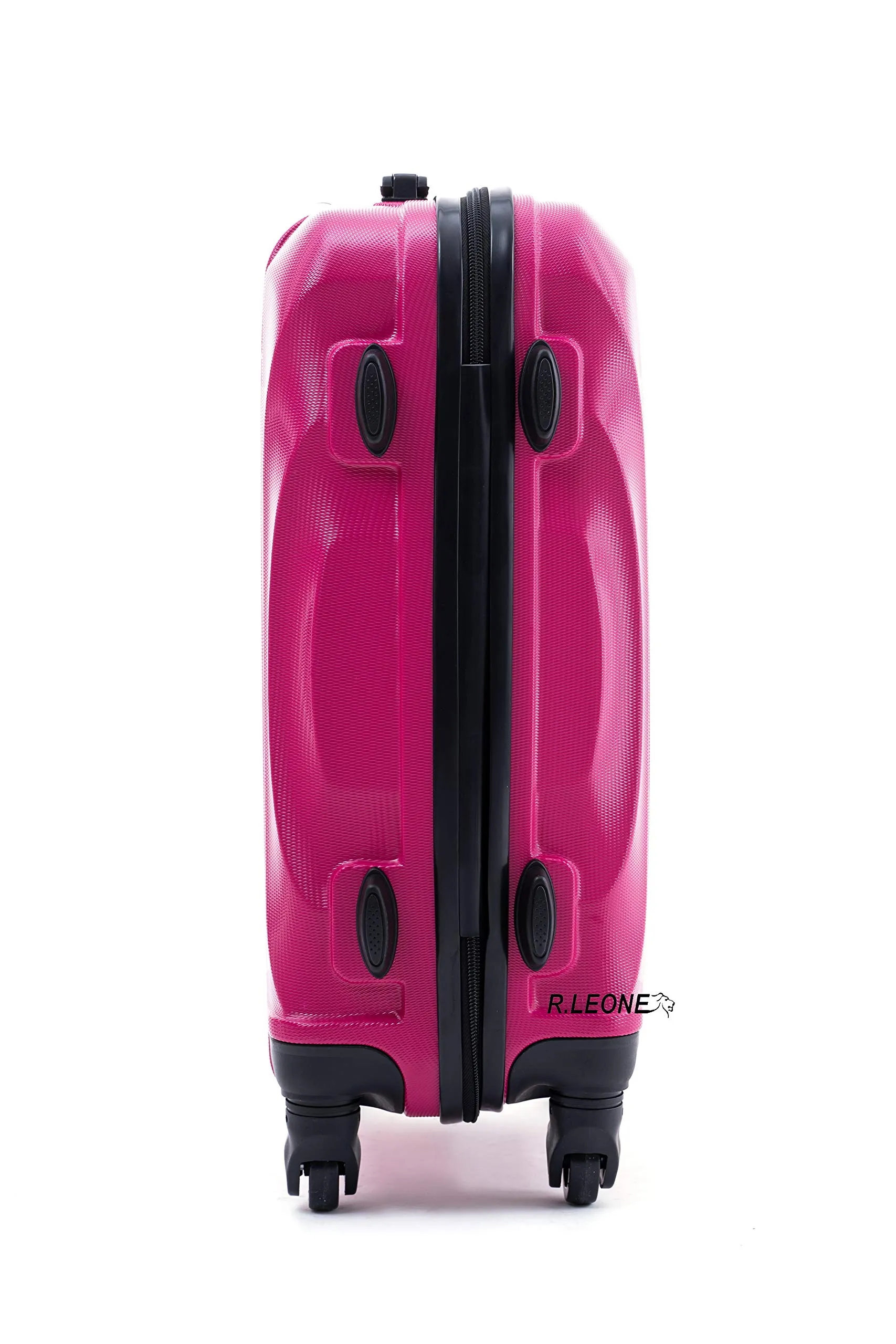 R.Leone Ryanair 55x40x20 cm Valigia Trolley Bagaglio a mano 4 Ruote rimovibile Ultraleggero in ABS Autonomo 20373N (Fucsia, Valigia 55X40X20cm) - immagine 6