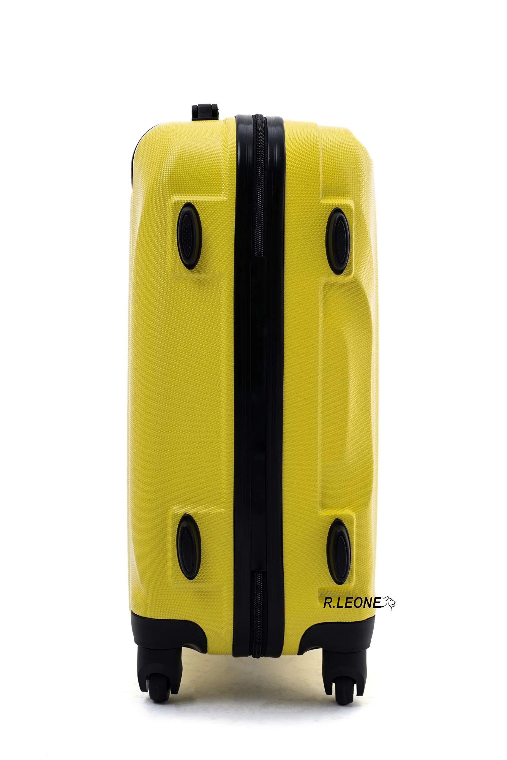 R.Leone Ryanair 55x40x20 cm Valigia Trolley Bagaglio a mano 4 Ruote rimovibile Ultraleggero in ABS Autonomo 20373N (Giallo, Valigia 55X40X20cm) - immagine 6