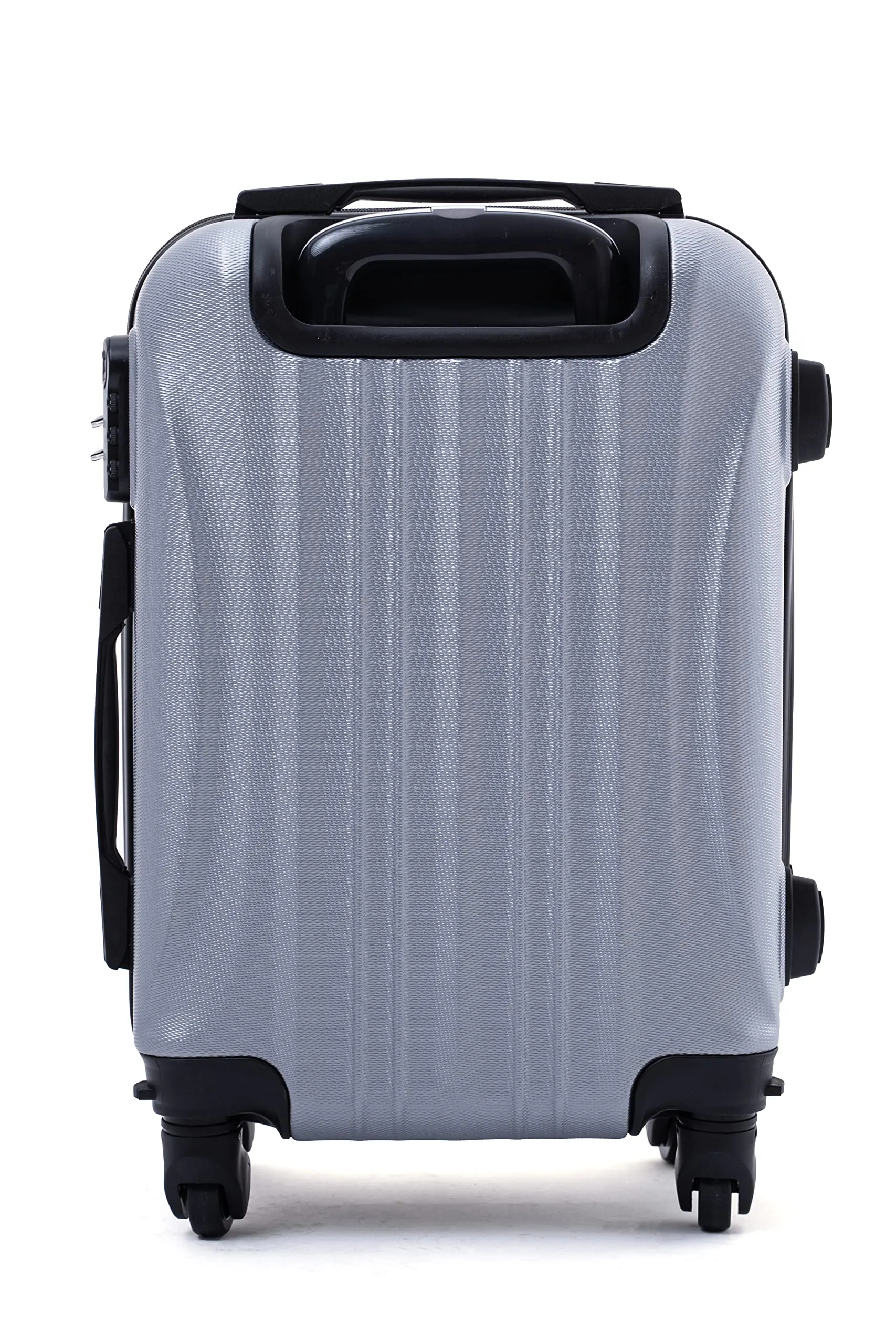 R.Leone Ryanair 55x40x20 cm Valigia Trolley Bagaglio a mano 4 Ruote rimovibile Ultraleggero in ABS Autonomo 20373N (Argento, Valigia 55X40X20cm) - immagine 4