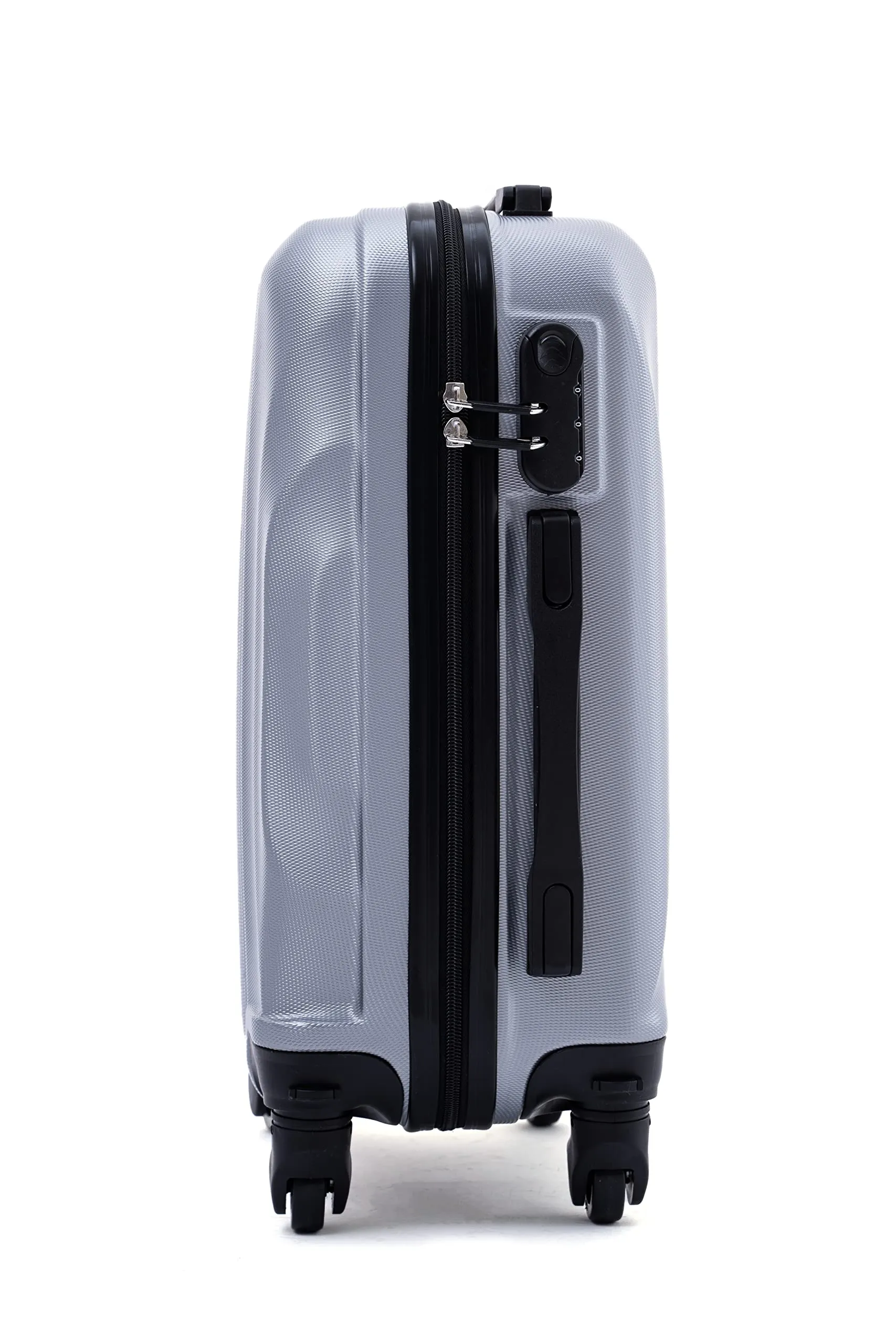 R.Leone Ryanair 55x40x20 cm Valigia Trolley Bagaglio a mano 4 Ruote rimovibile Ultraleggero in ABS Autonomo 20373N (Argento, Valigia 55X40X20cm) - immagine 5