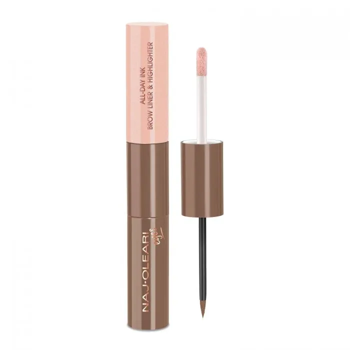 Naj Oleari All-Day Ink Brow Liner & Highlighter - Colore Sopracciglia e Illuminante 2.8ML + 3.1ML / 01 bionde - immagine 1