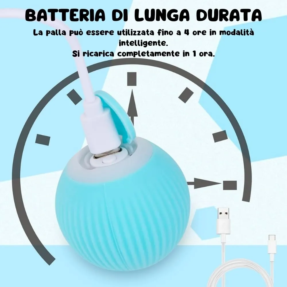 Yourbestfriendshop® Power Ball 2.0 | Giochi Interattivi per Gatti | Pallina Automatica che si Muove da Sola | Divertimento Assicurato (Blu) - immagine 6