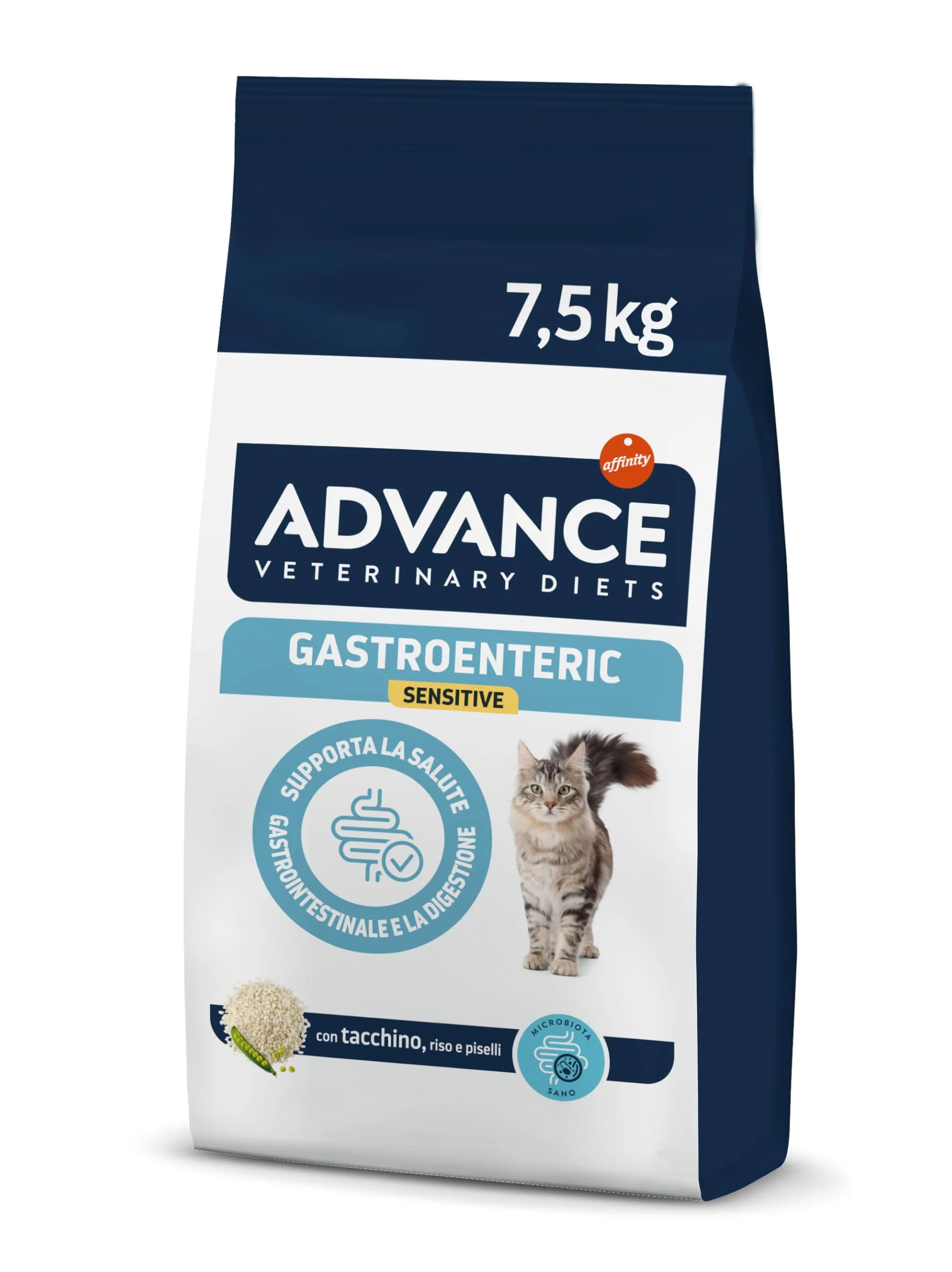 Advance Veterinary Diets Gastroenteric Sensitive, Cibo per Gatti con Problemi gastrointestinali, 7,5kg - immagine 1