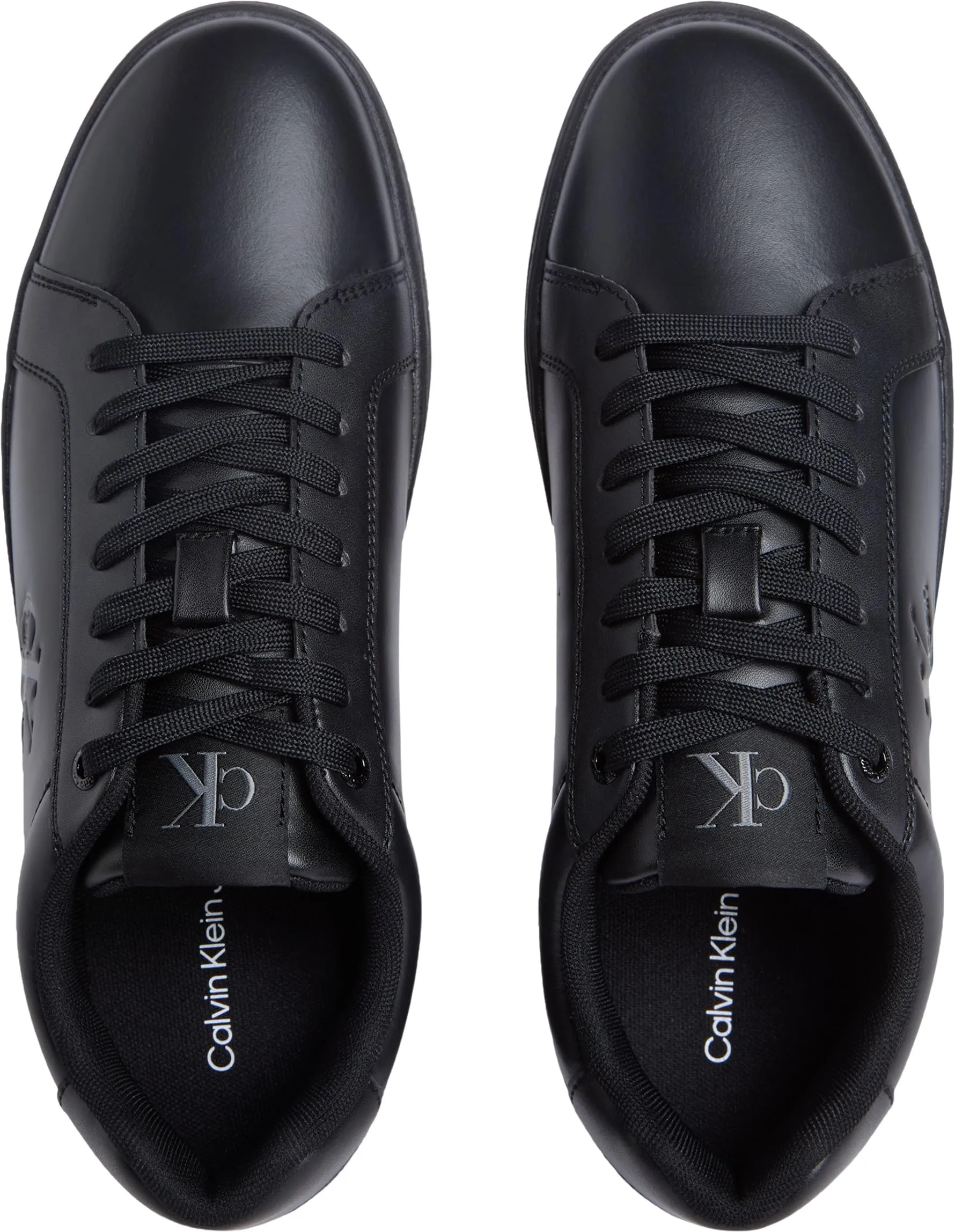 Calvin Klein Uomo Sneakers con Suola Preformata Classic Mono in Pelle, Nero (Triple Black), 44 - immagine 7