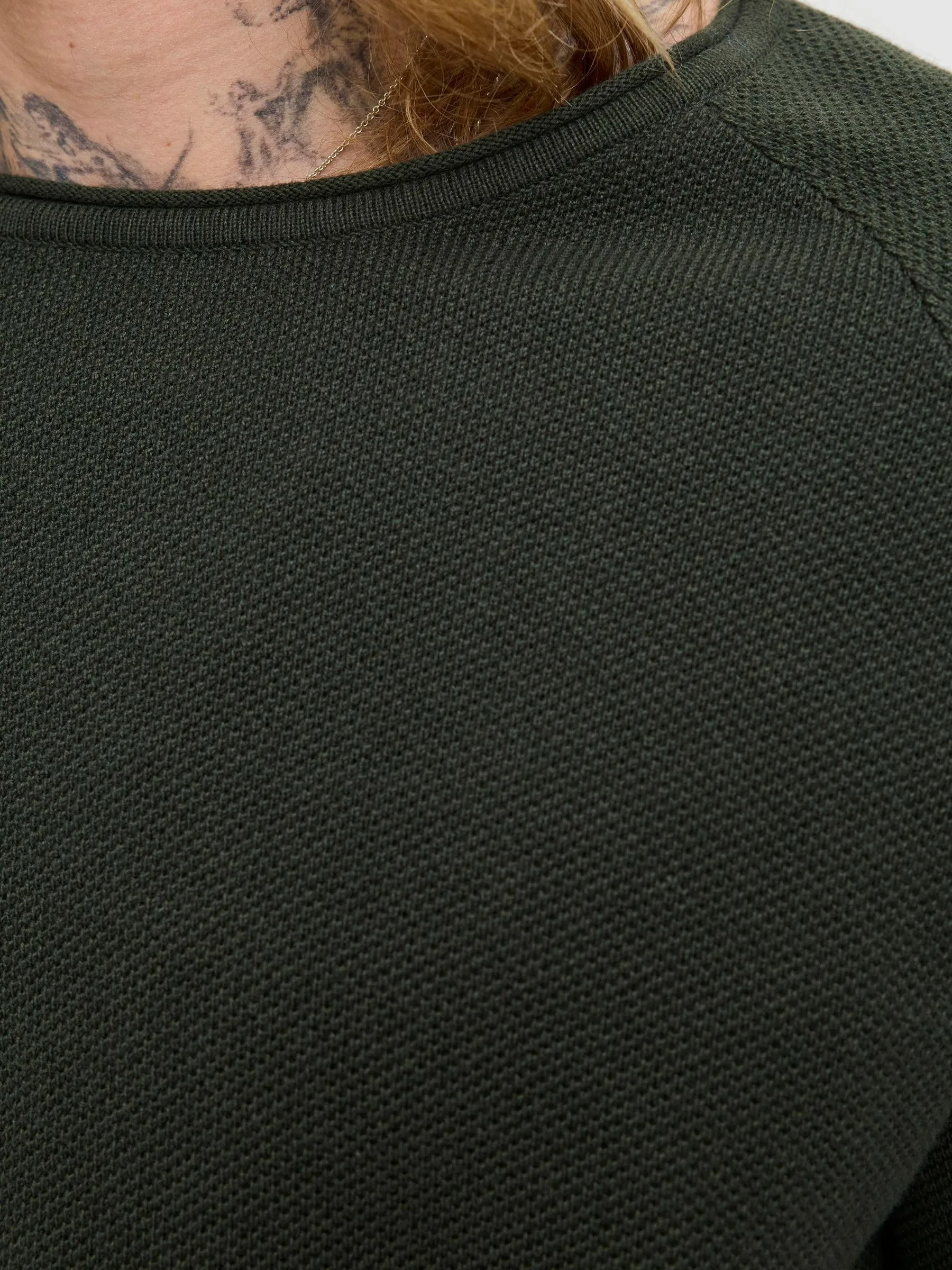 Jack & Jones Jjehill Knit Crew Neck Noos Maglione da Uomo, Borsone, XL - immagine 6